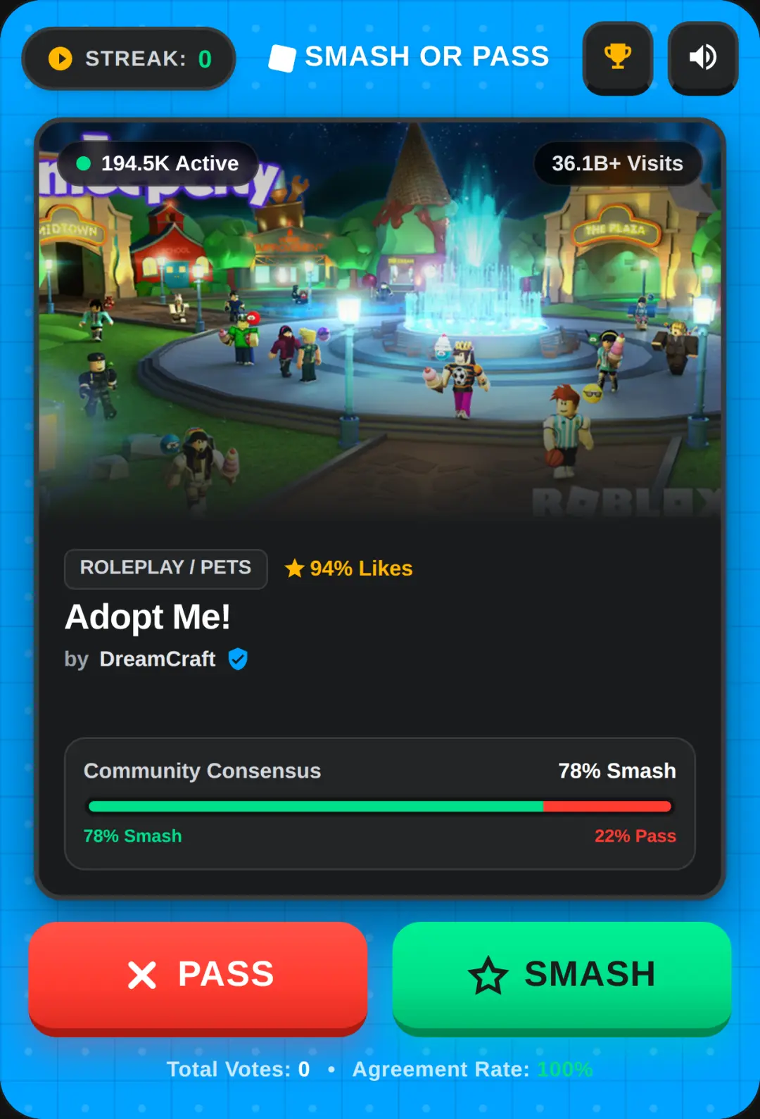 Smash or Pass Roblox Games cover