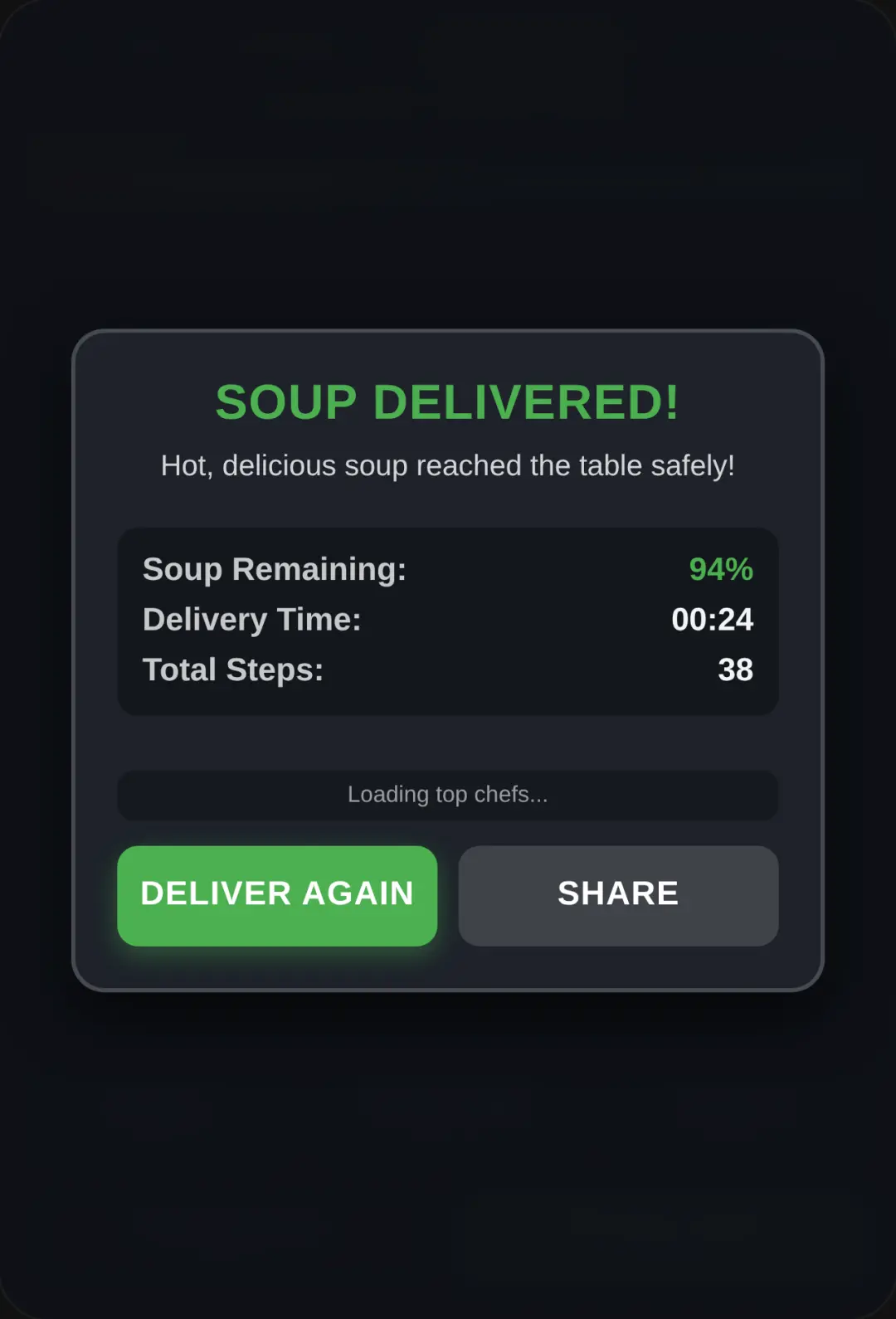 Don't Spill the Soup with instructions cover