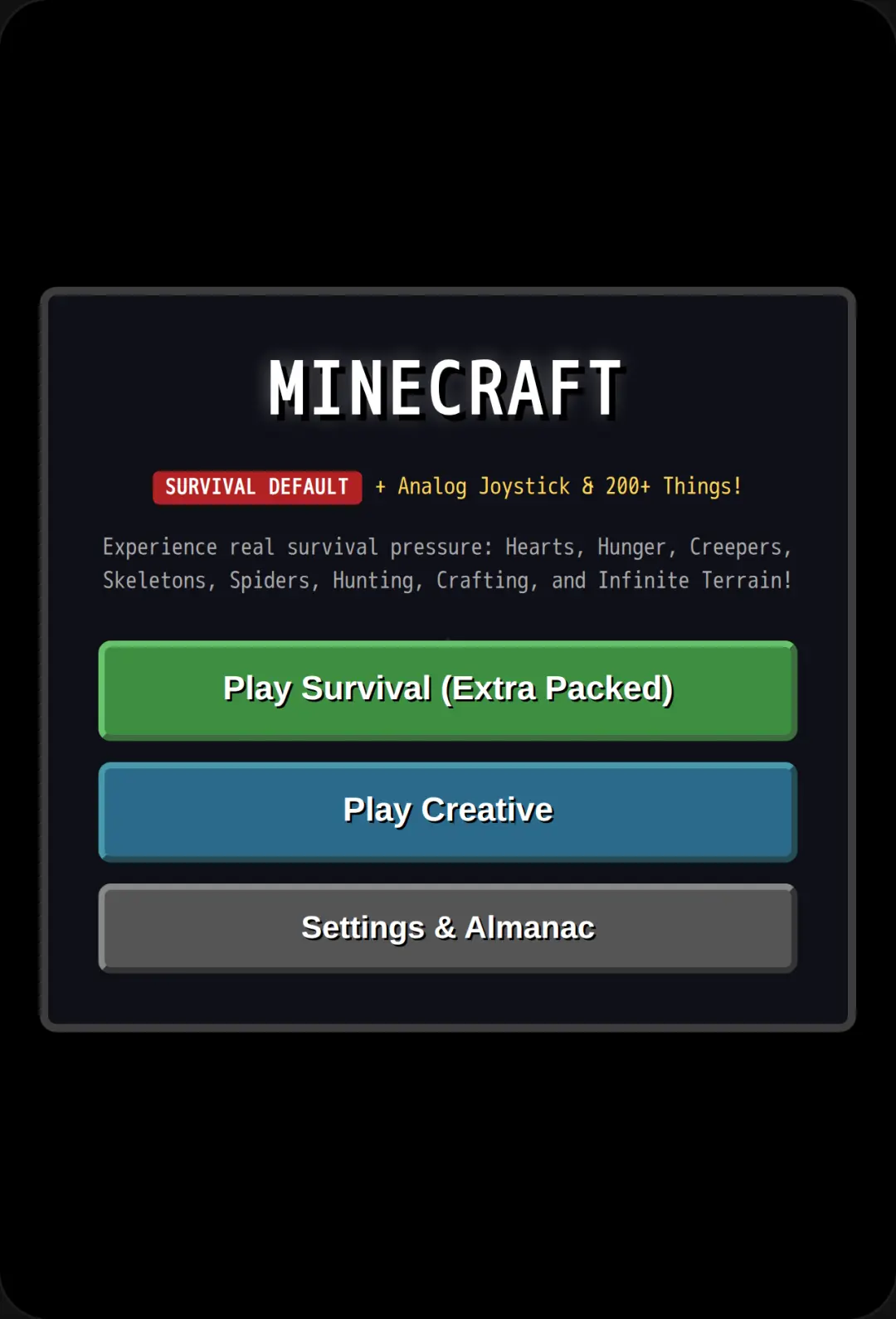 Minecraft cover