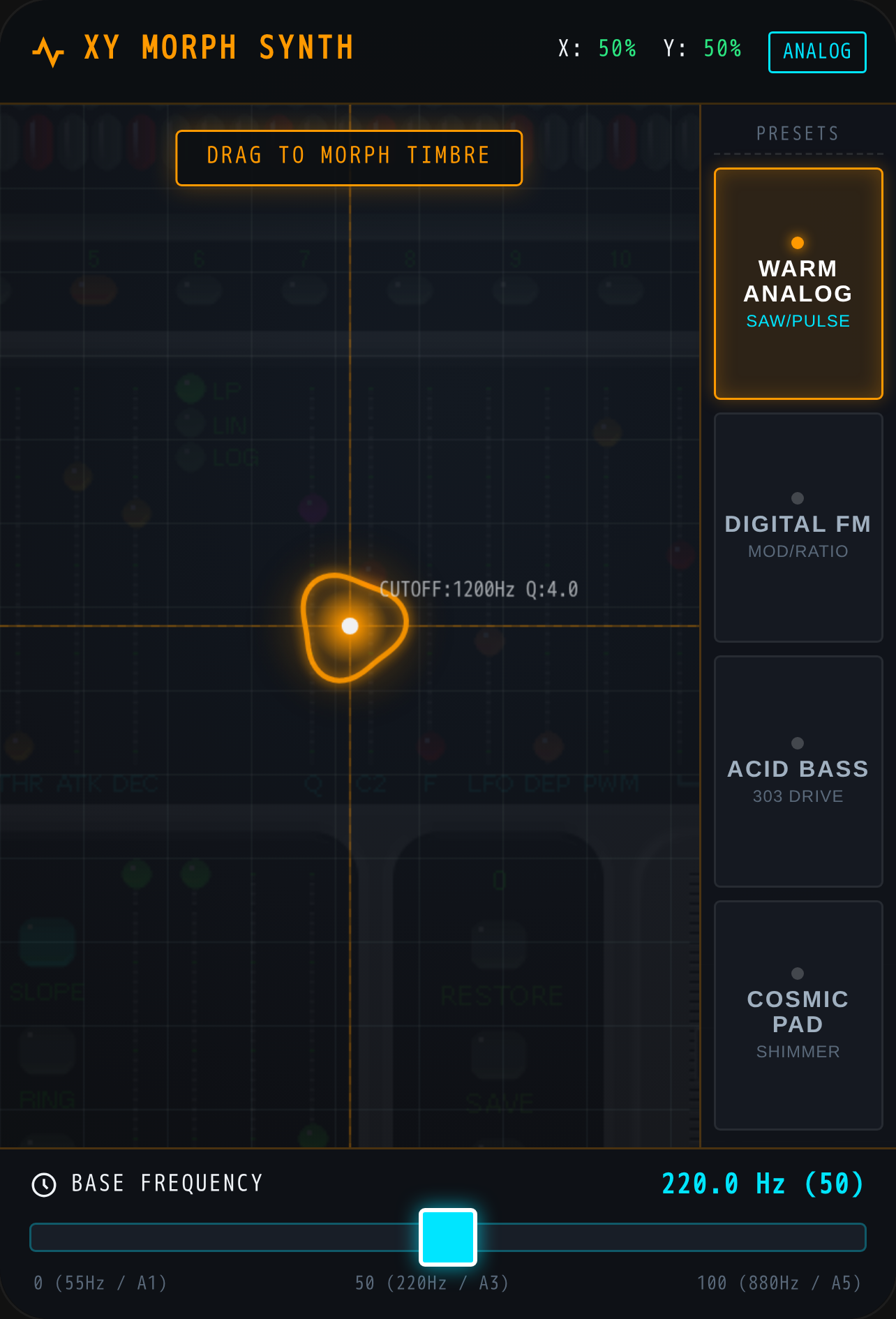 XY MORPH SYNTHESIZER cover