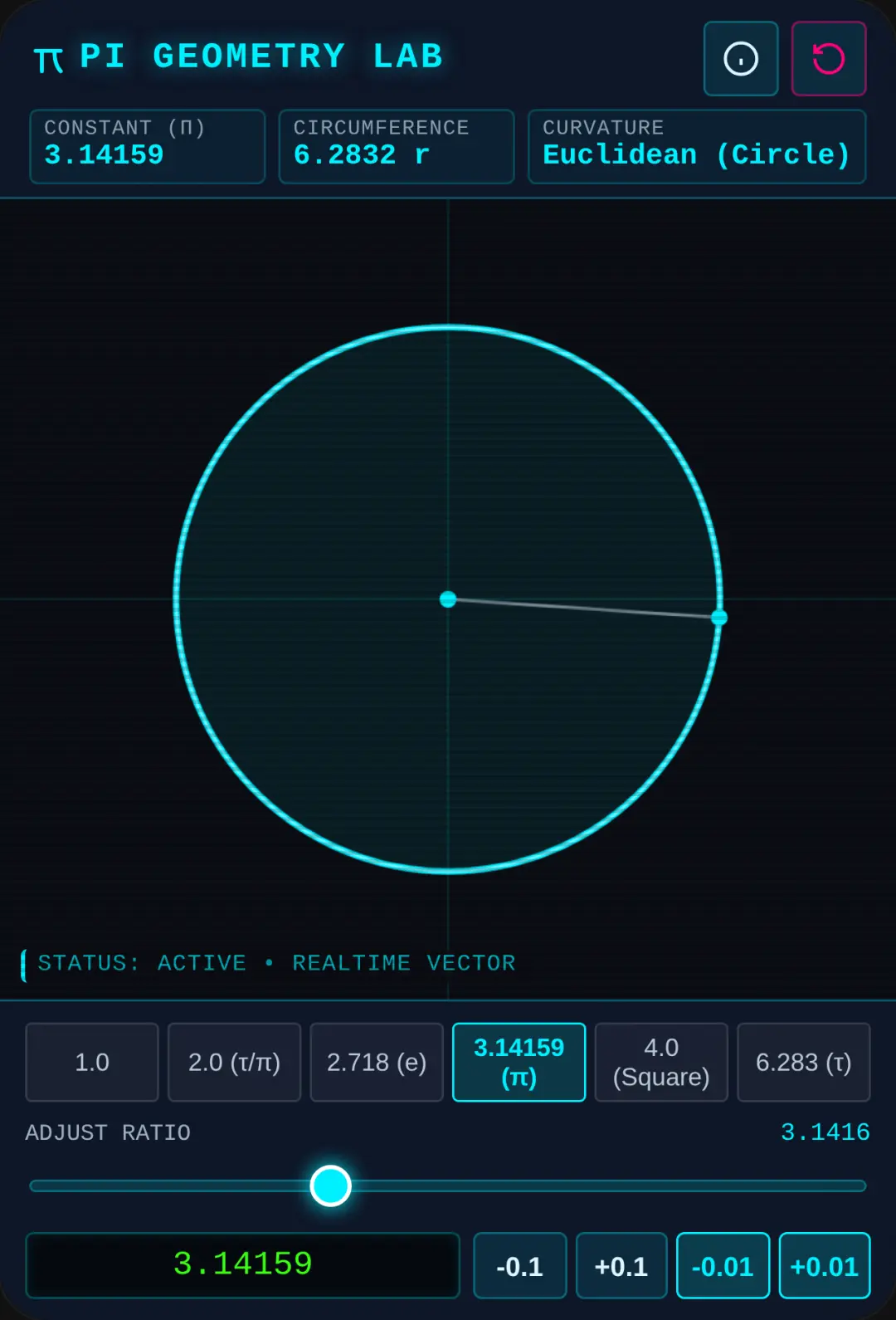 Pi Constant & Circle Simulator cover
