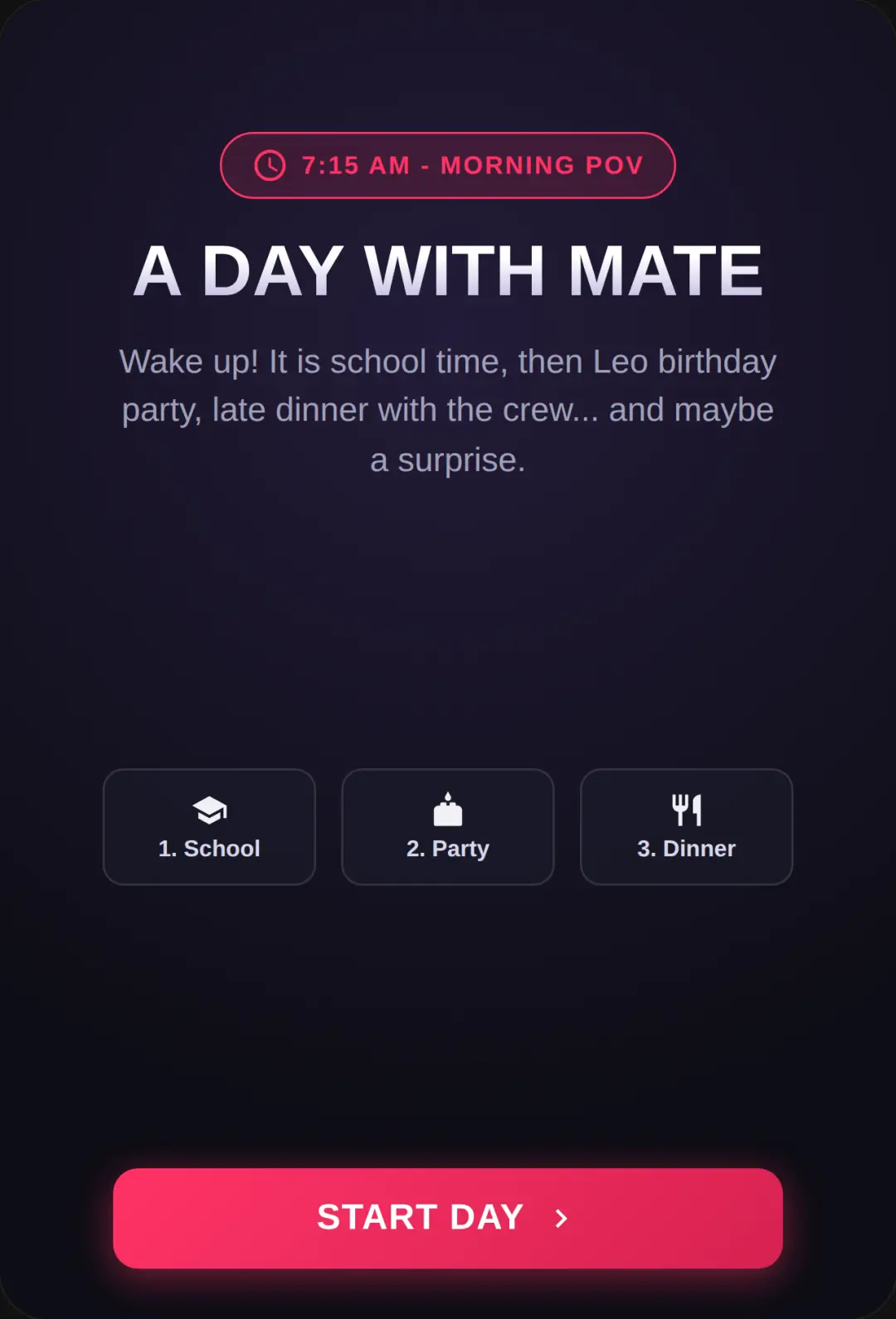 Mate's Birthday - A POV Day cover