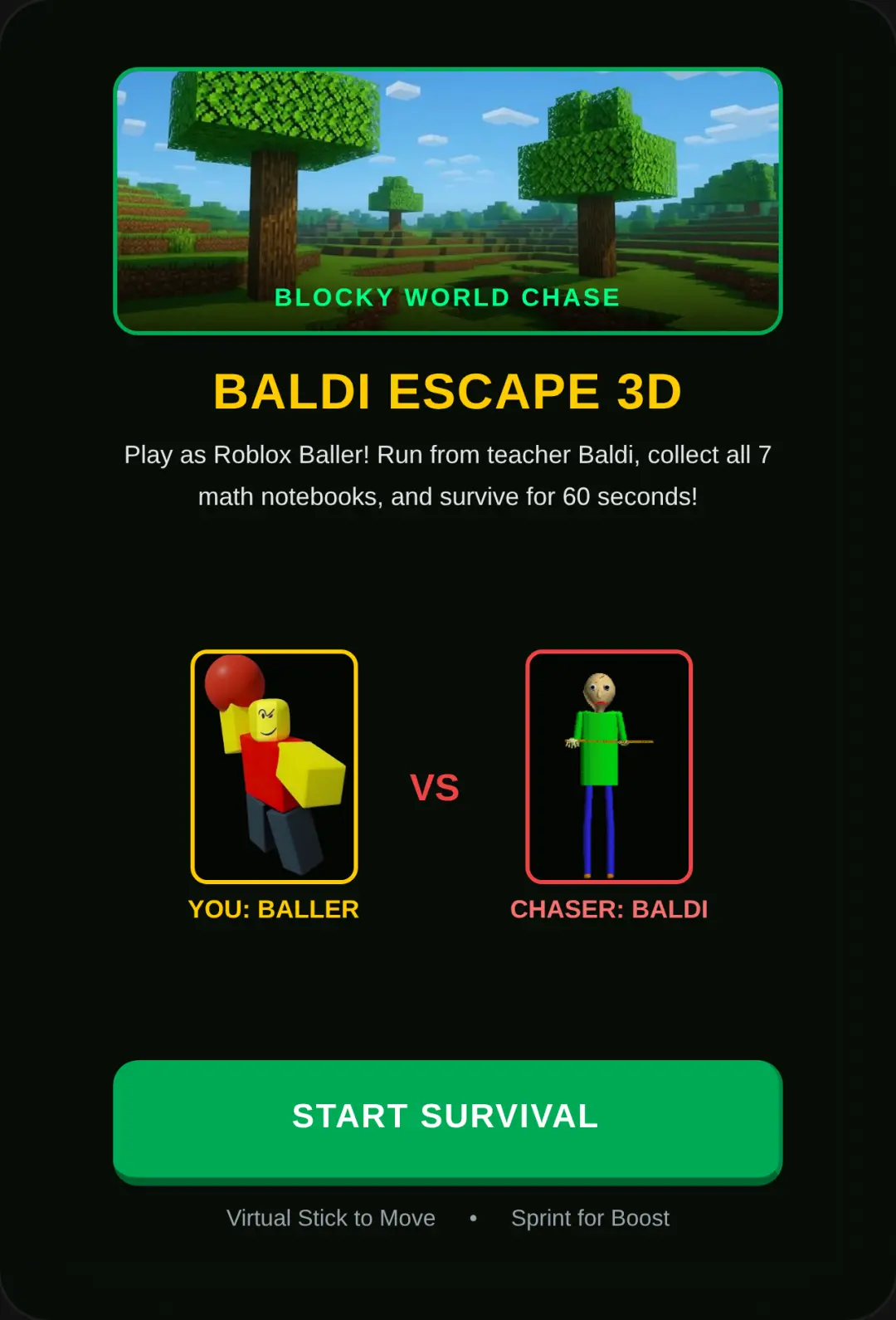 Baldi Blocky Escape cover