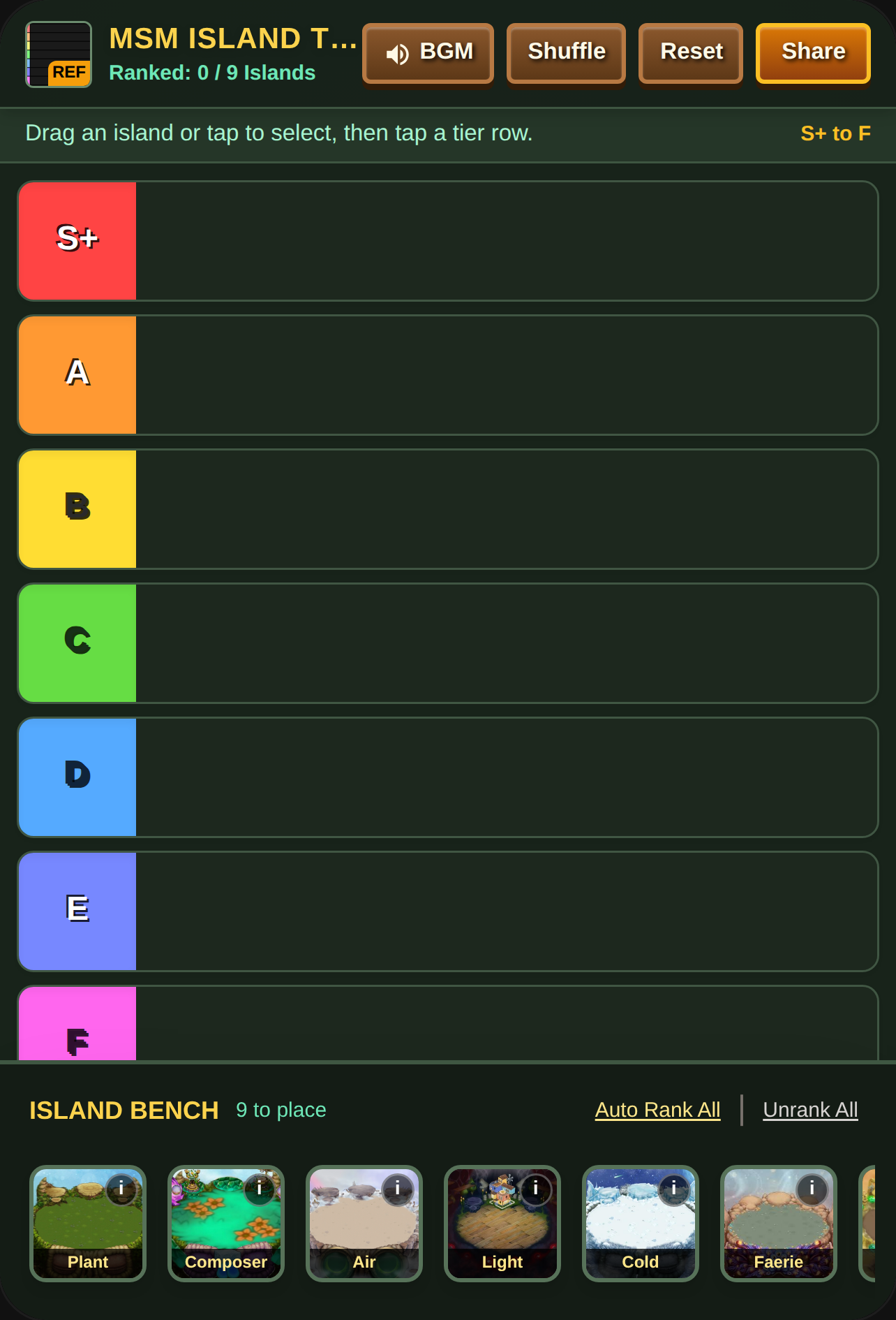 My Singing Monsters Island Tier List cover
