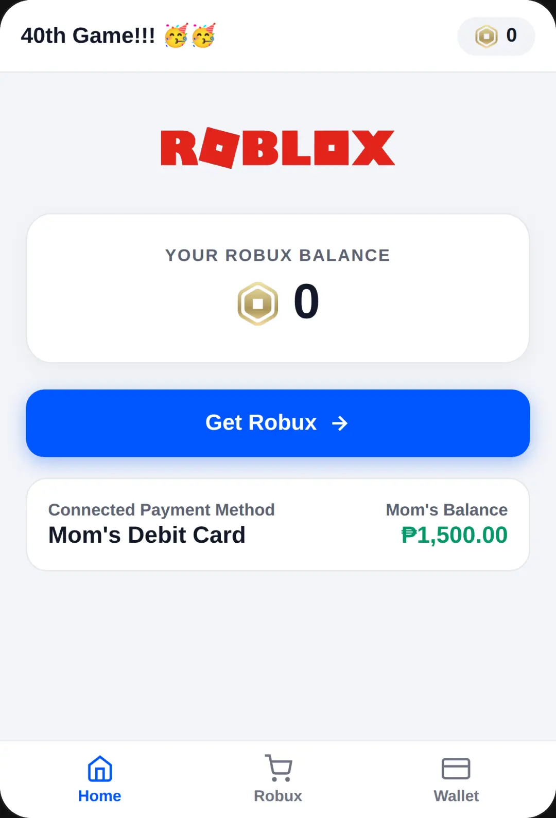 Roblox Robux Store