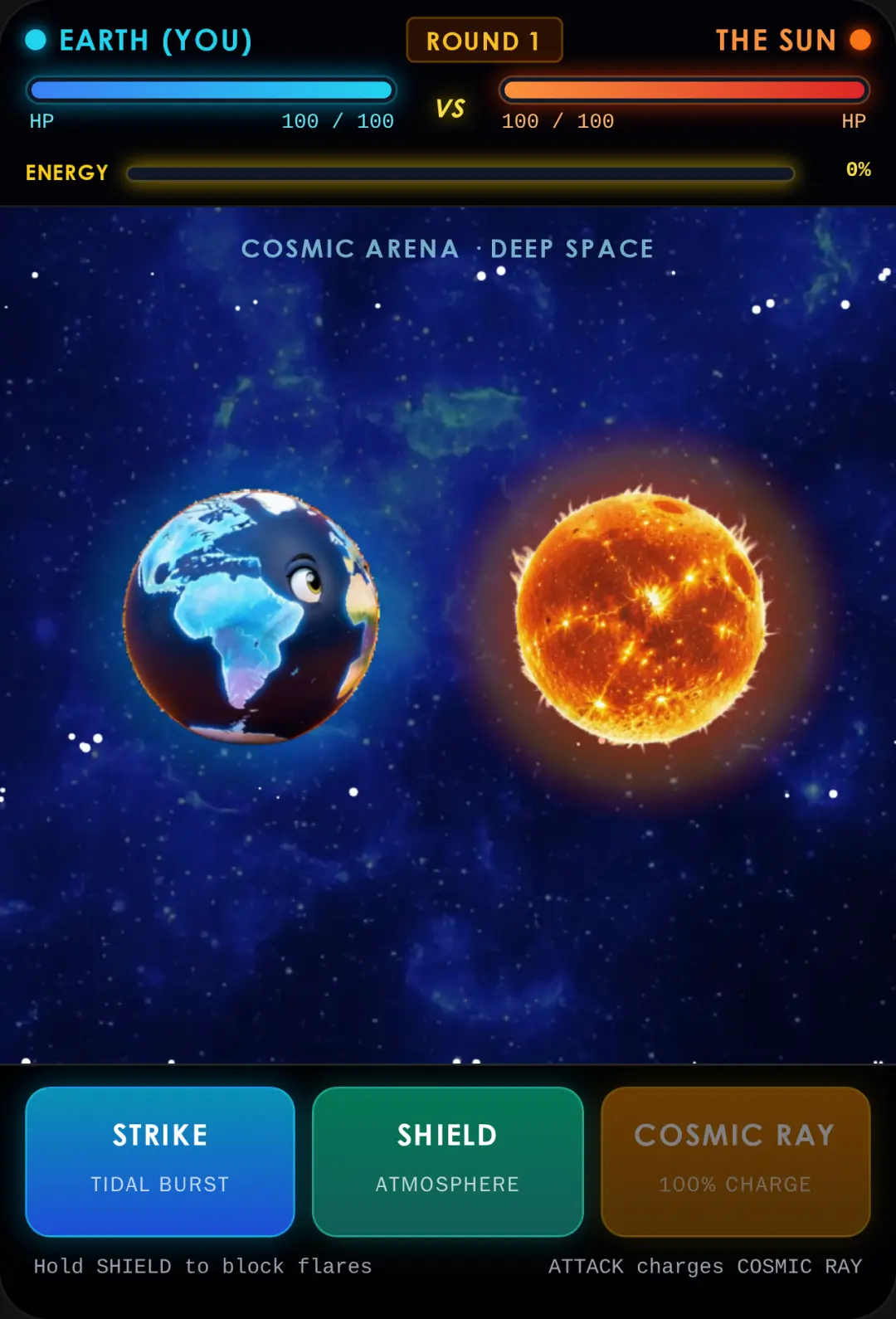 Celestial Clash: Earth vs Sun cover