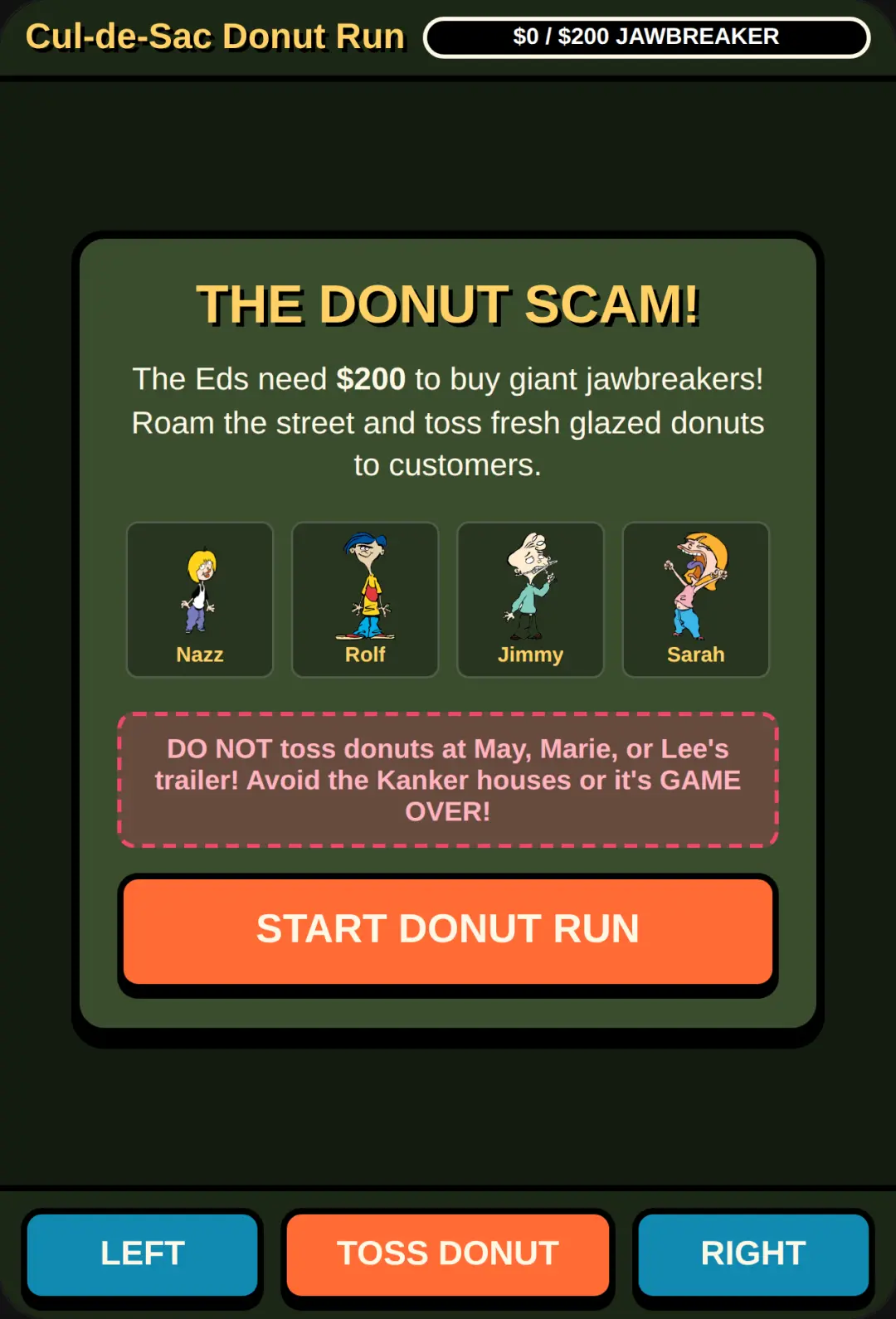 Donut Run: Ed, Edd n Eddy cover