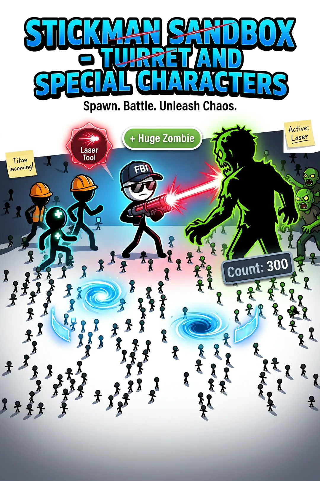 Stickman Sandbox - Turret and Special Characters