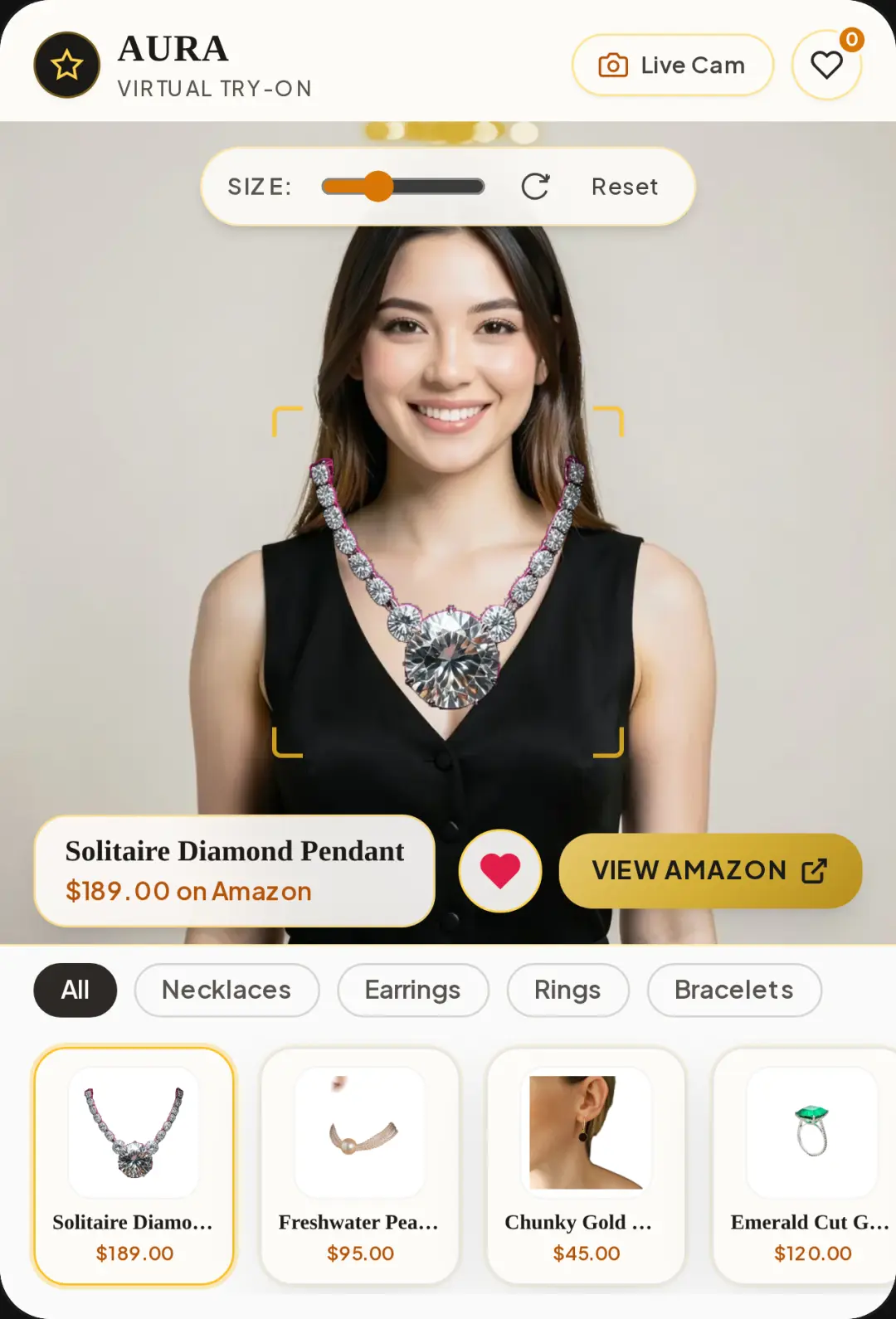 Aura Jewelry AR — Live Try-On & Amazon Picks cover