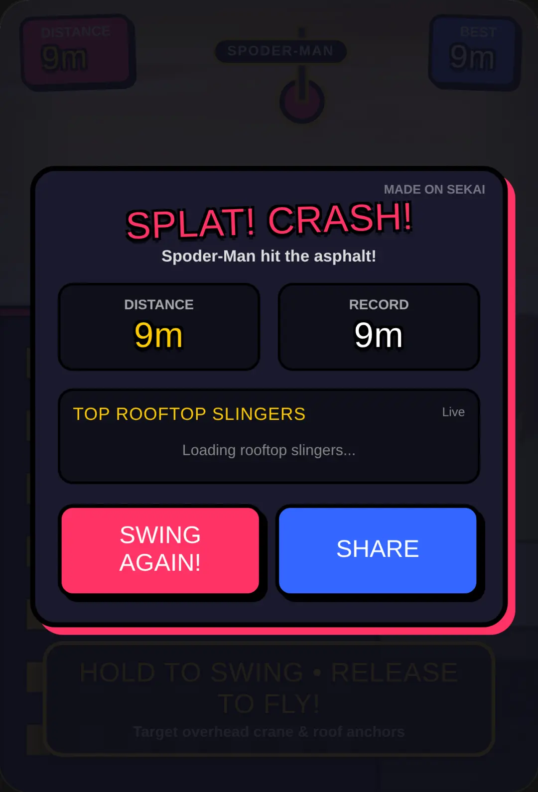 Spoder Man: Rooftop Swing cover