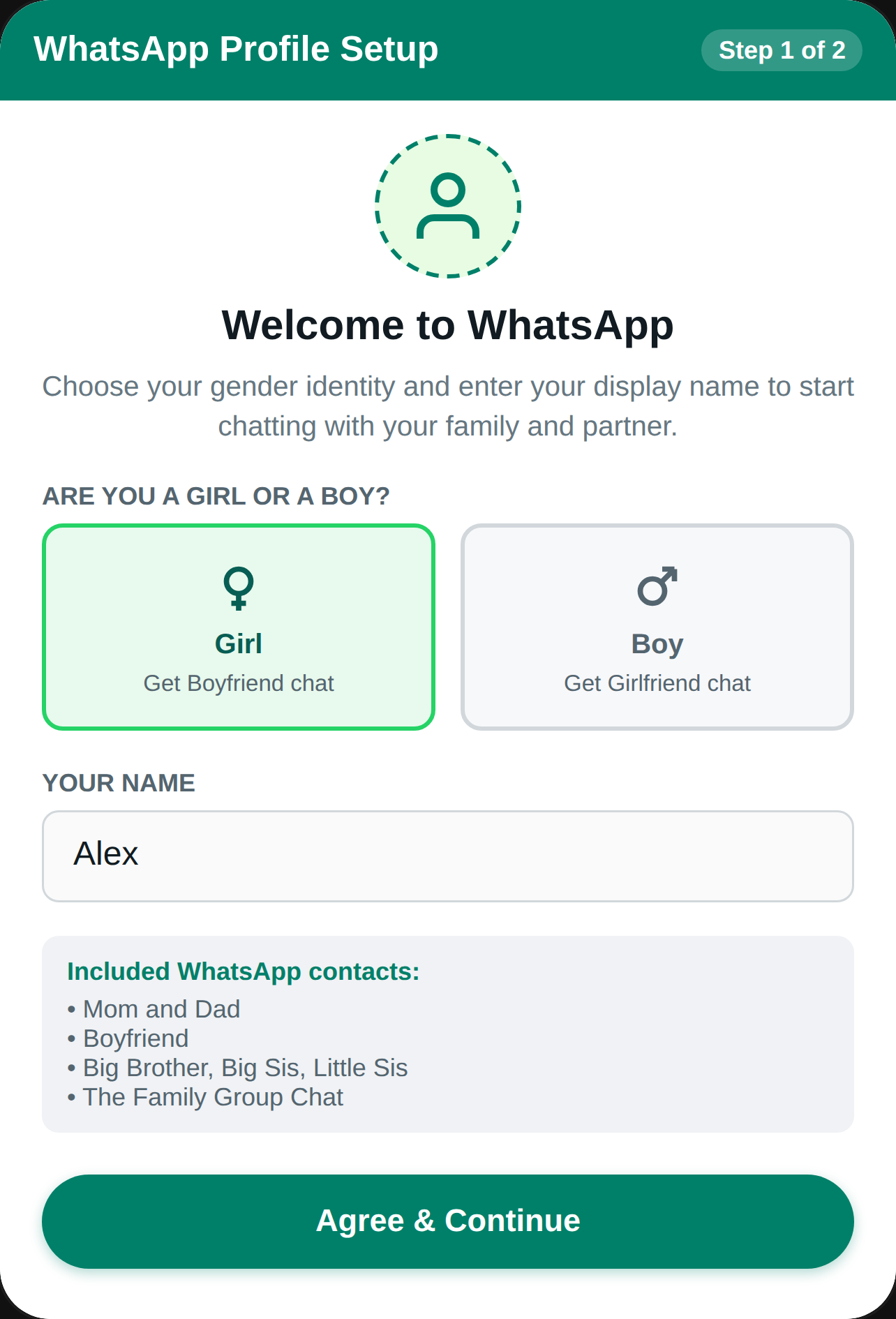 WhatsApp Family & Partner Chat cover