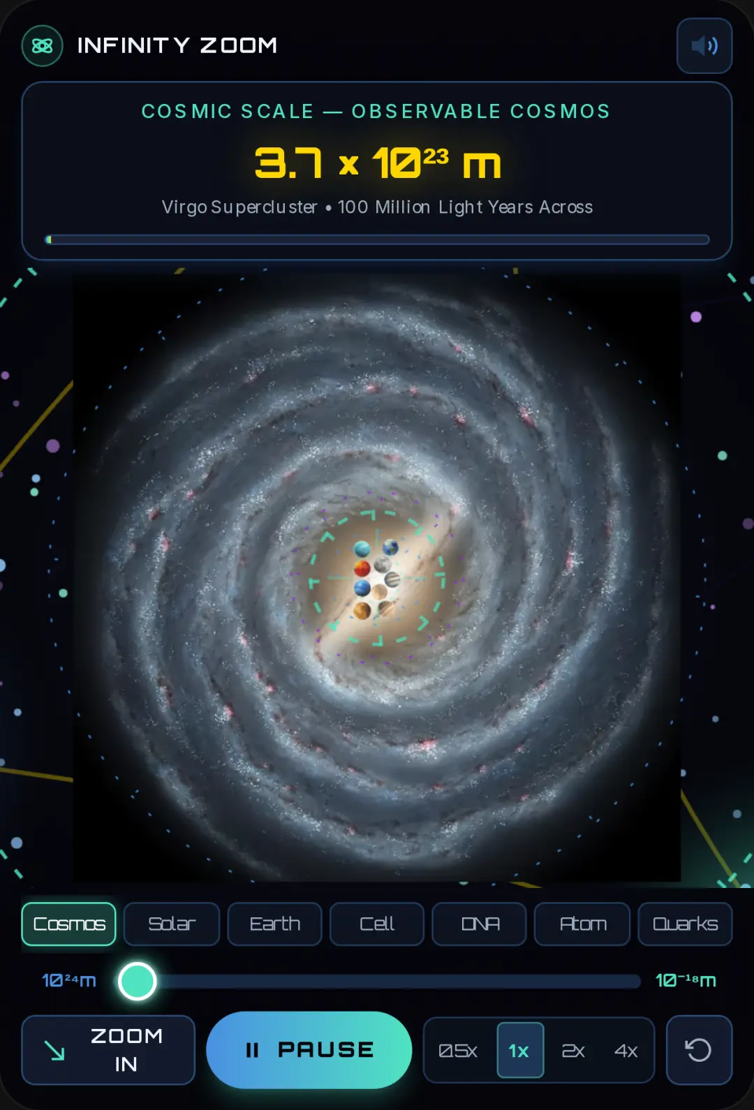 Infinity Zoom — Cosmic Universe cover