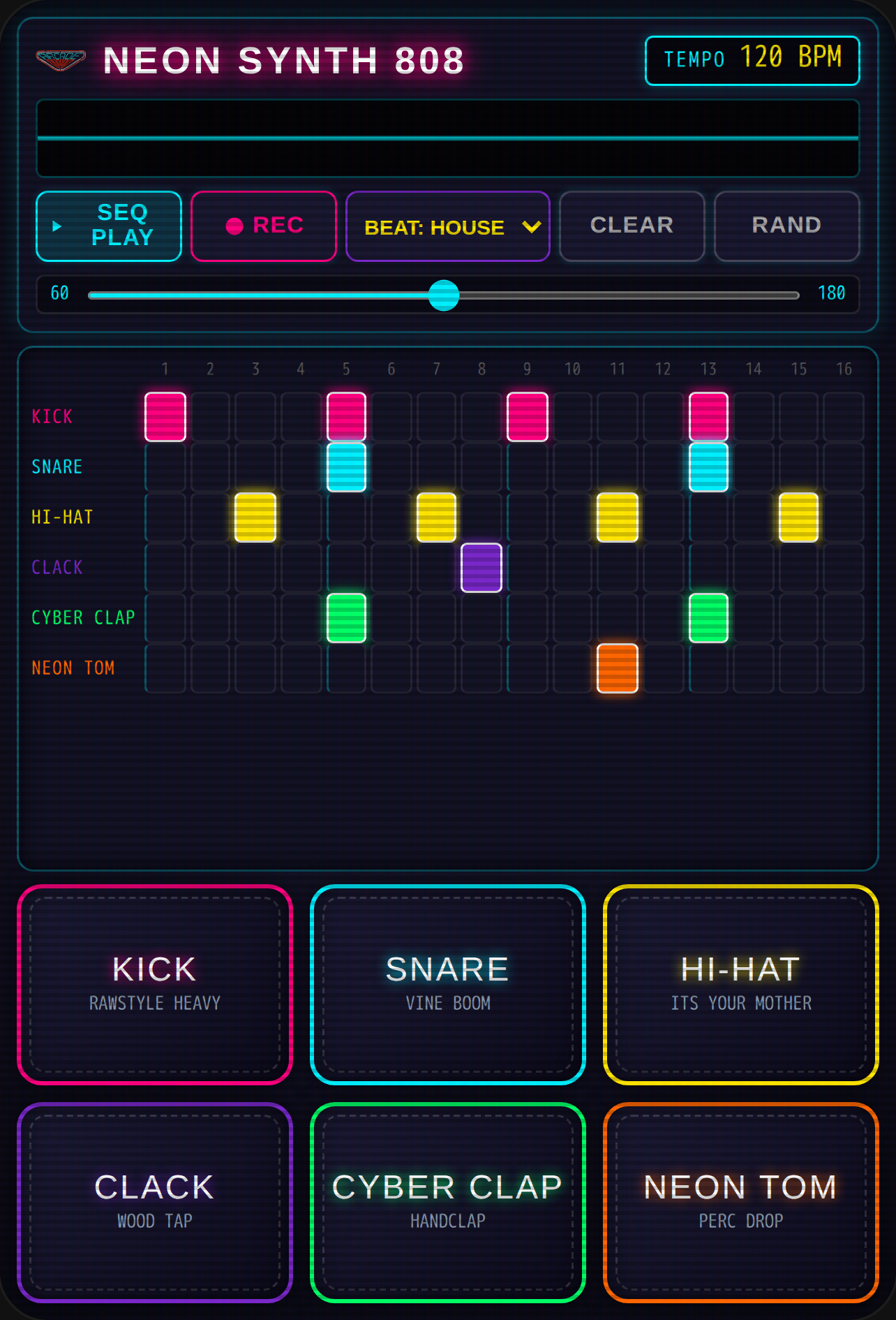 Neon Arcade Drum Machine cover