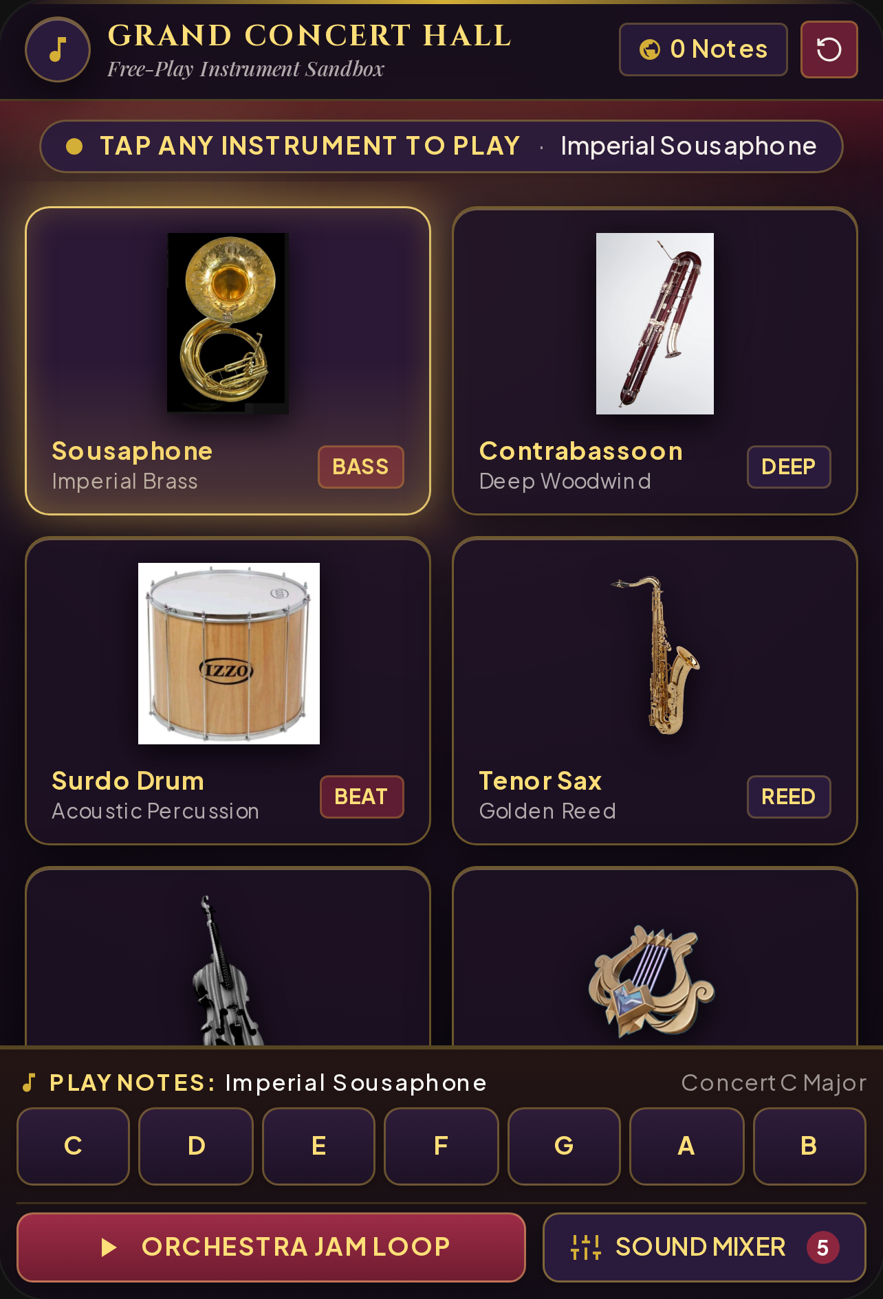 Grand Concert Hall — Instrument Sandbox cover
