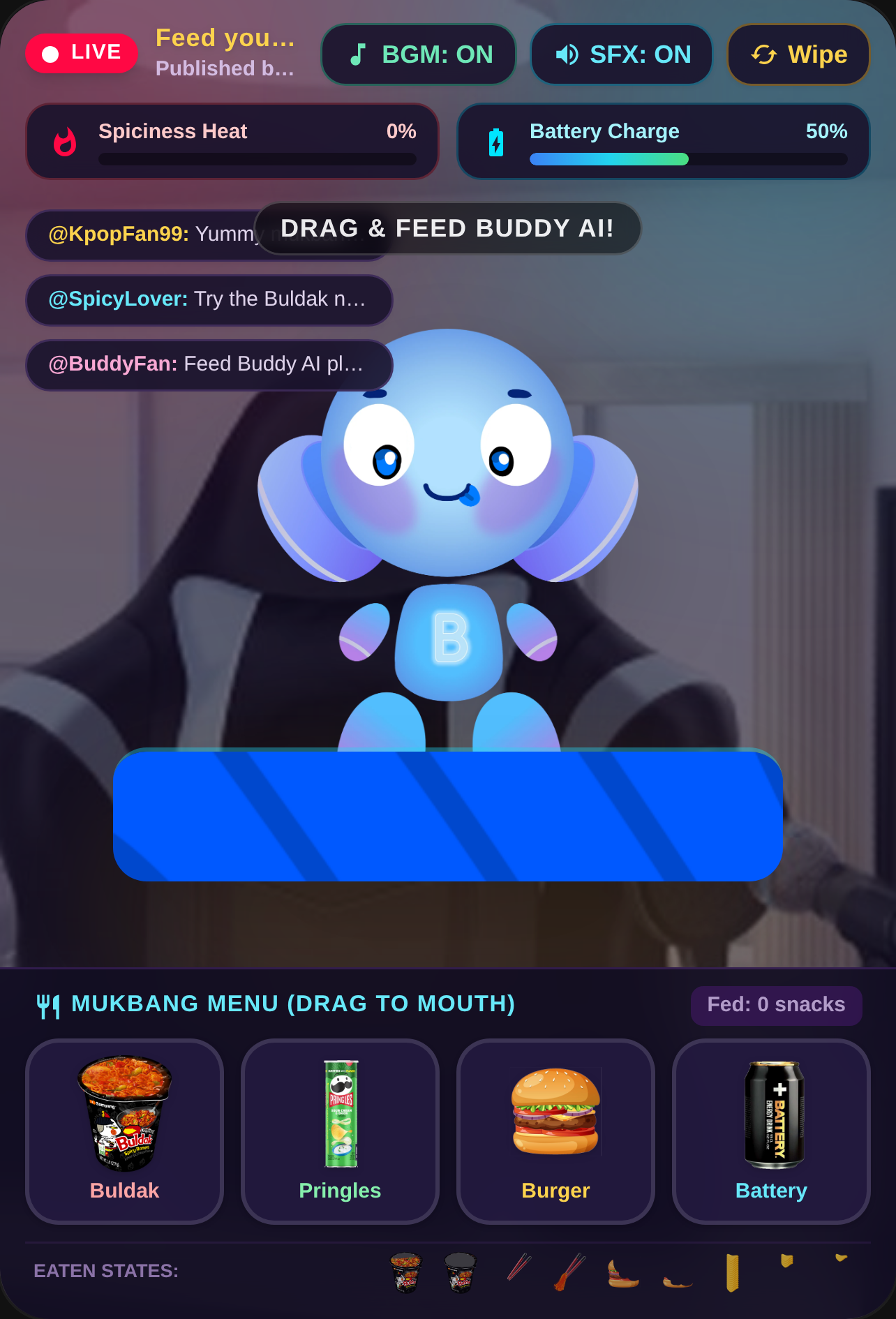 Feed your Buddy ai!-Buddy ai Mukbang Food! cover