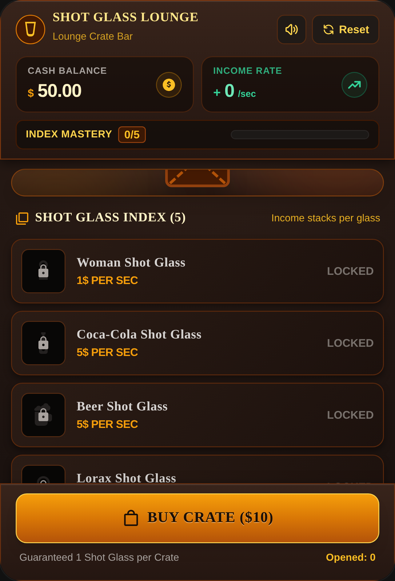 Shot Glass Lounge - Crate Index cover