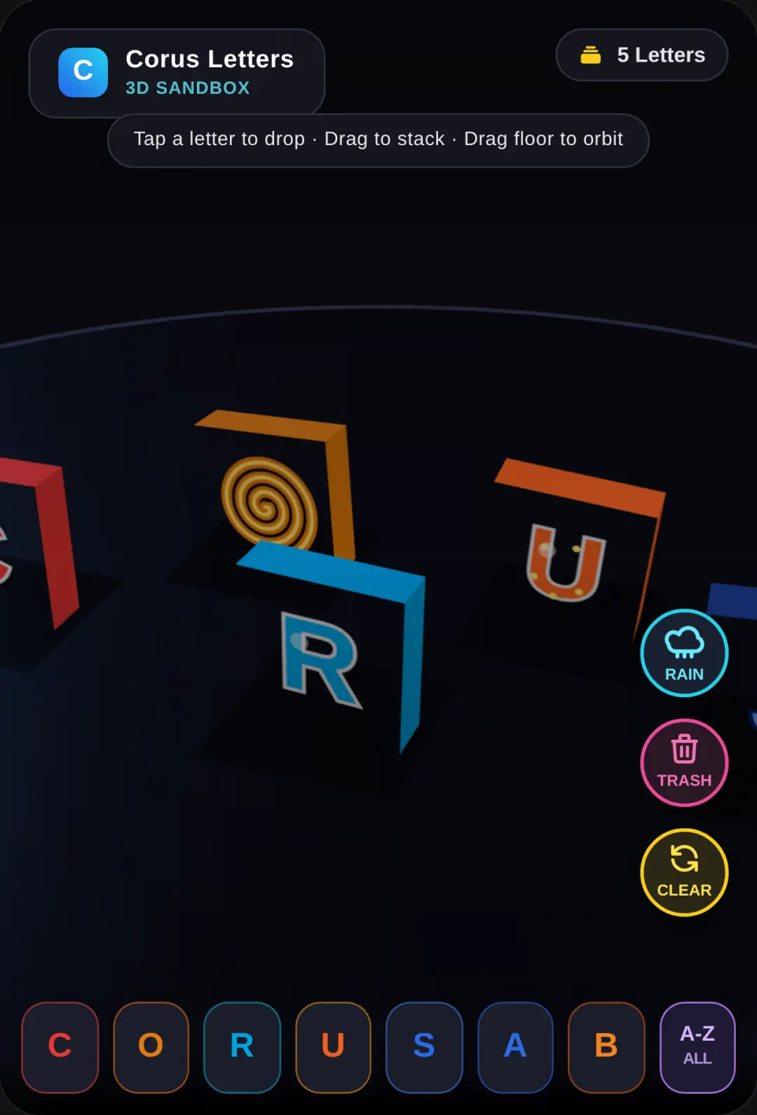 Corus Letters 3D Sandbox cover