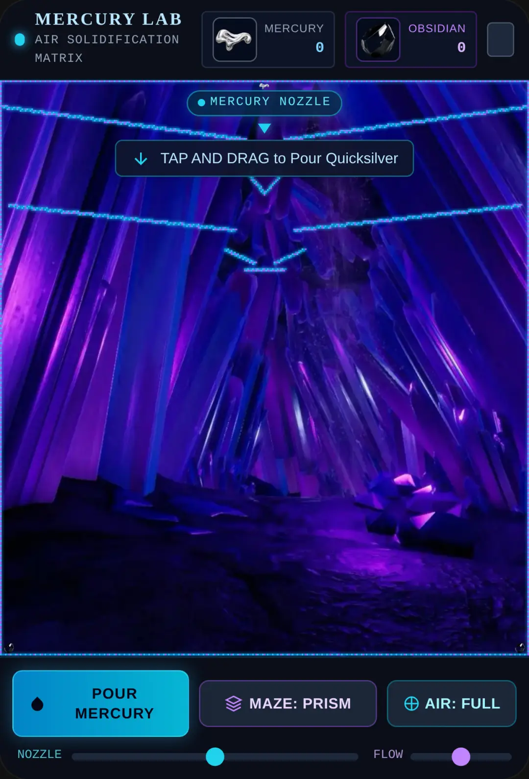 Mercury and Obsidian Crystal Maze cover