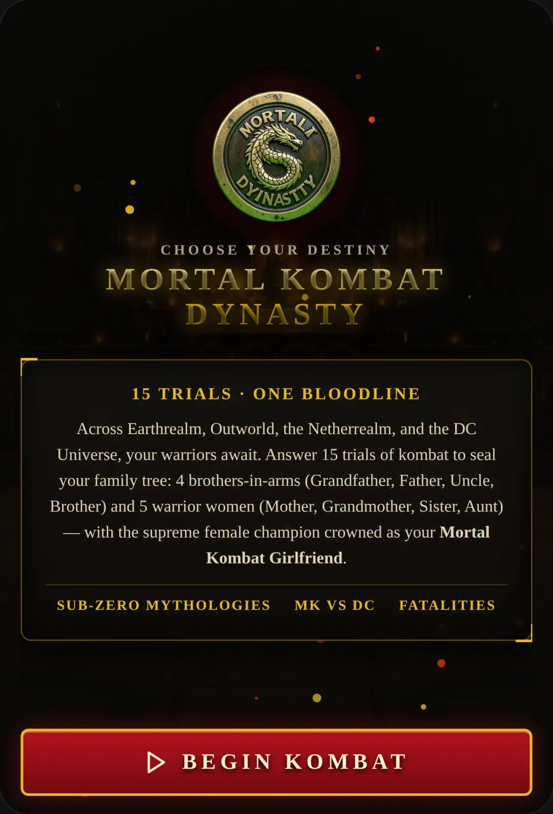 Mortal Kombat Dynasty cover
