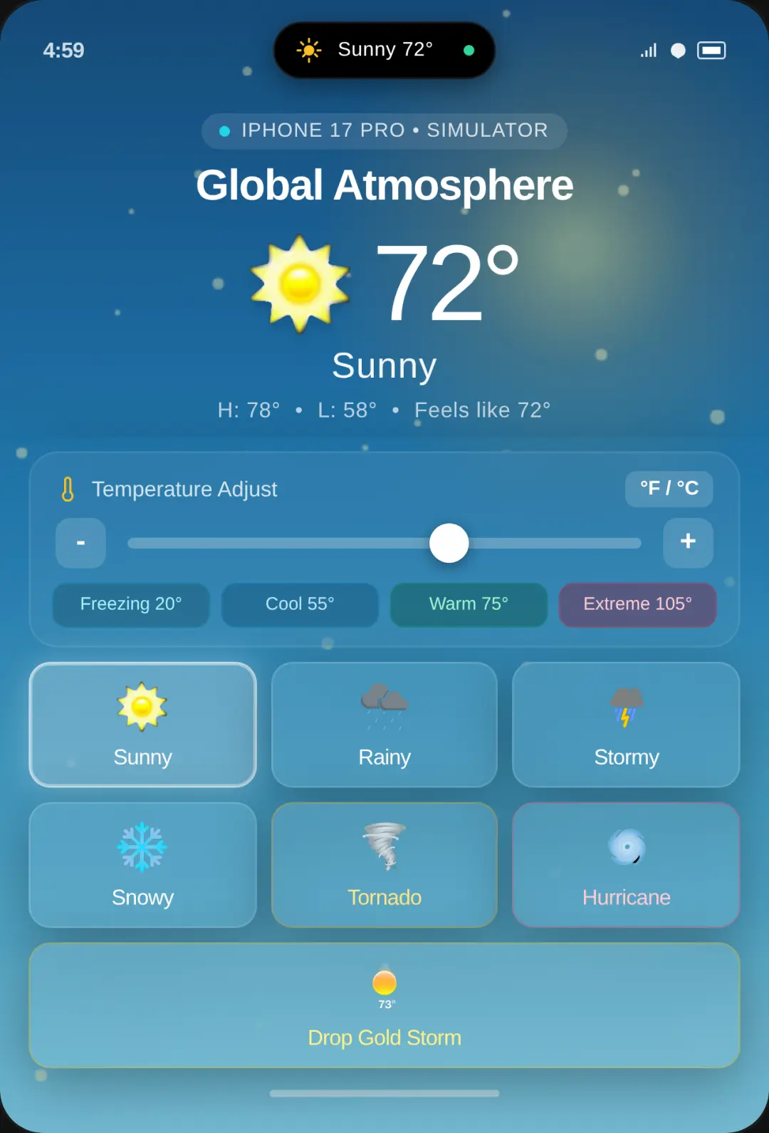 iPhone 17 Pro Weather Simulator cover