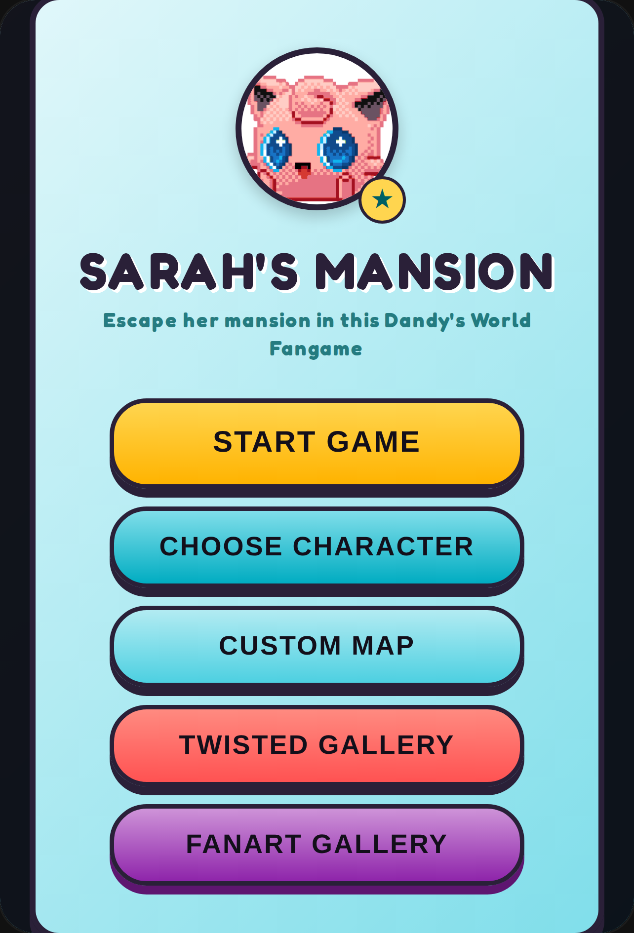 Sarah's Mansion - Dandy's World Fangame cover