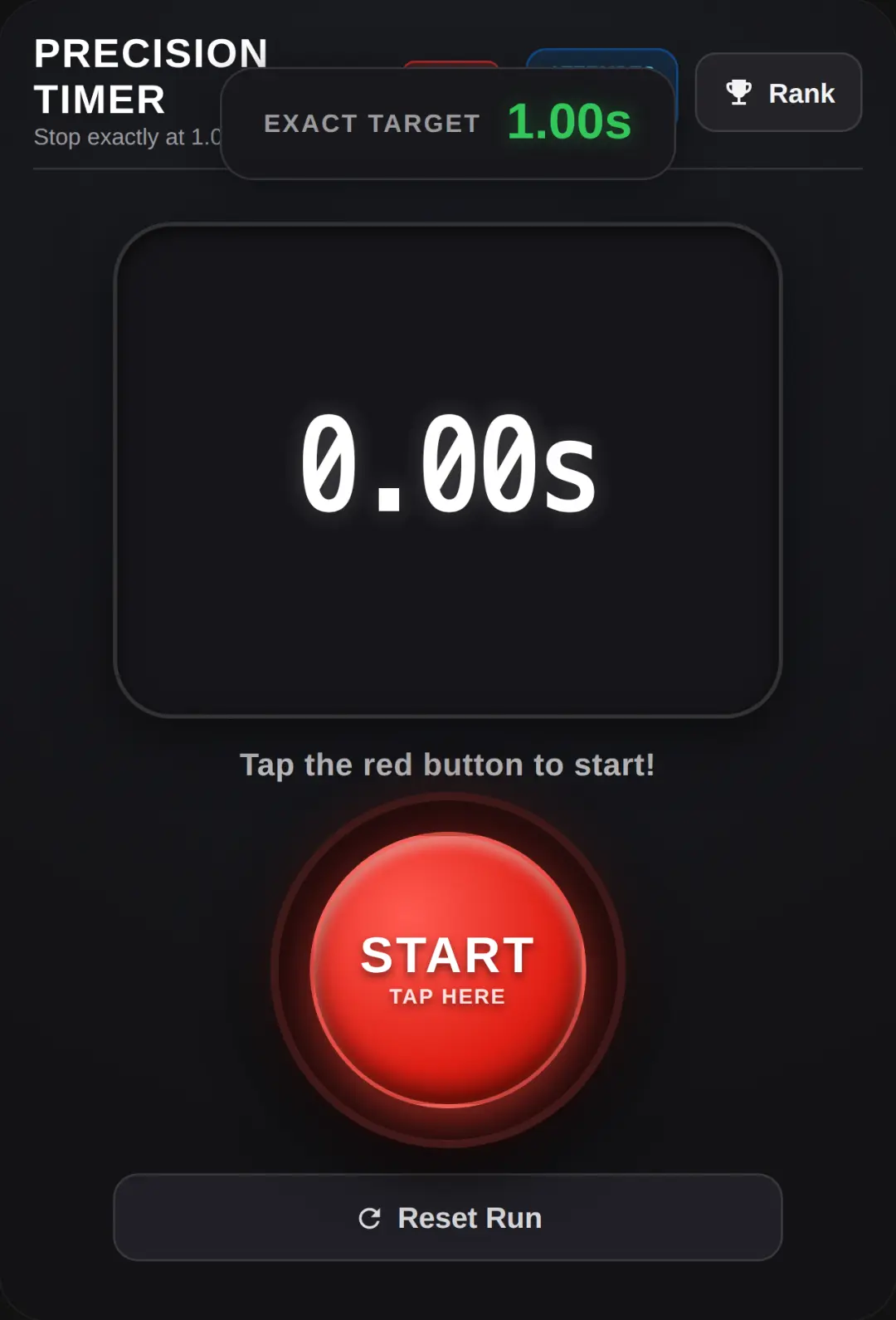 Precision Timer - Stop at 1.00s cover