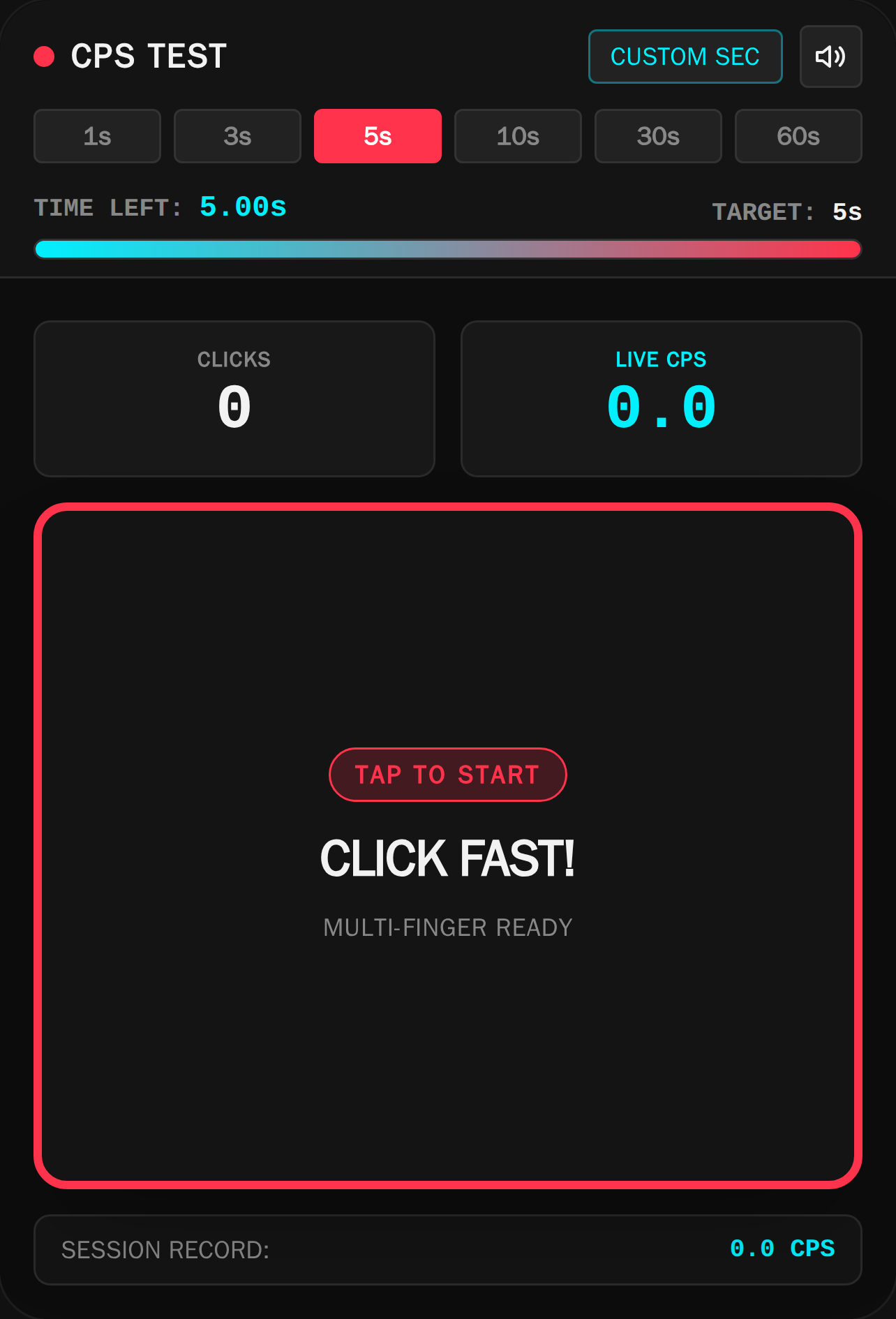 CPS Test - Speed Challenge cover