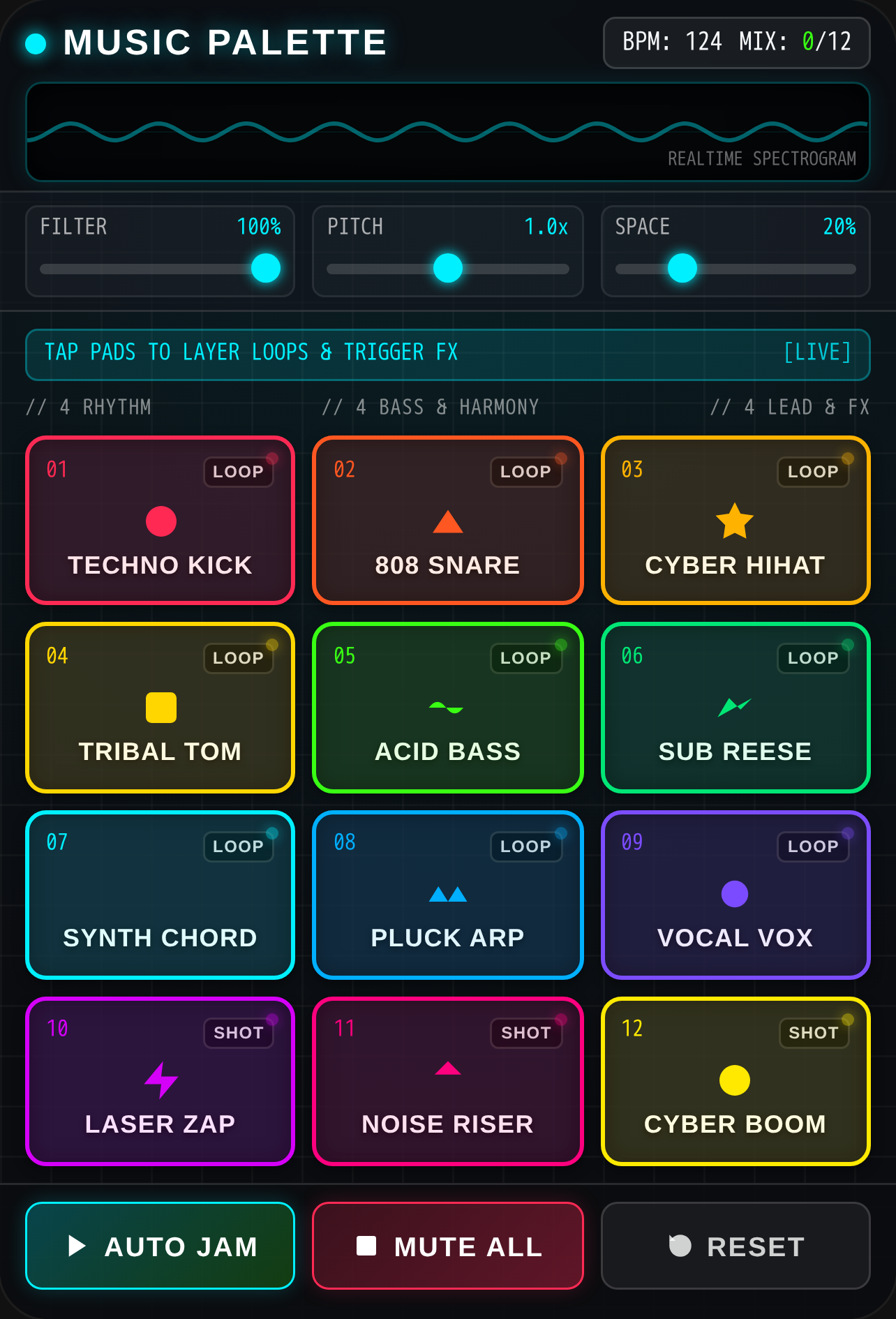 NEON MUSIC PALETTE cover