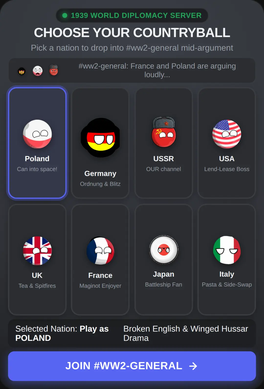 1939 Ballroom — WW2 Countryball Chat cover