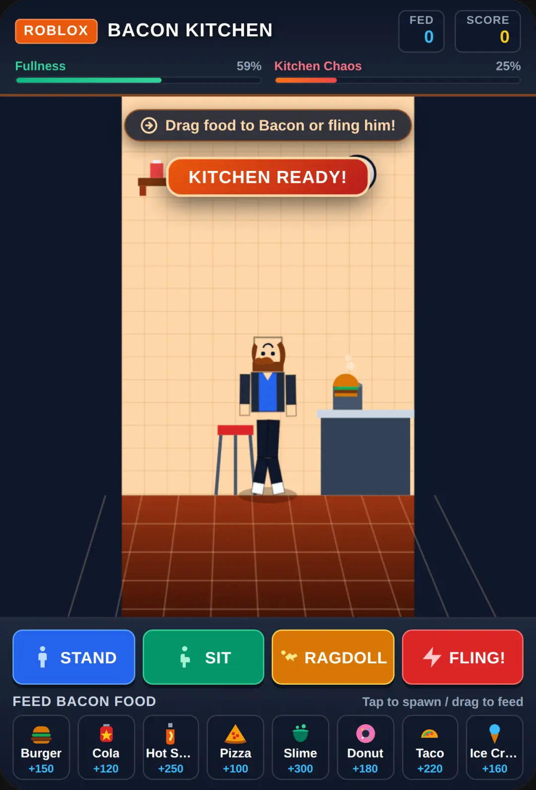 Roblox Bacon Ragdoll - Chaotic Kitchen cover