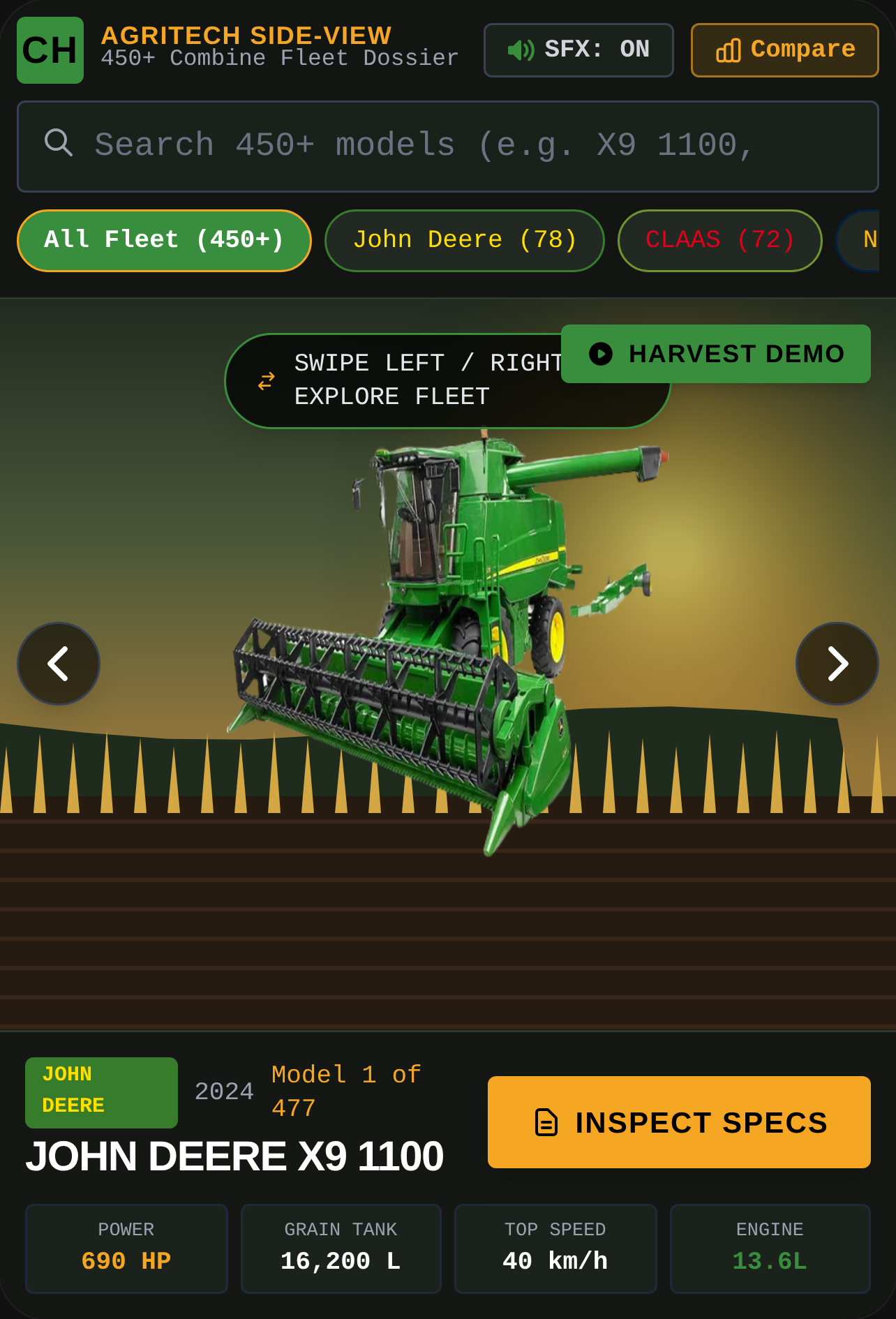 Combine Harvester Field Showroom cover