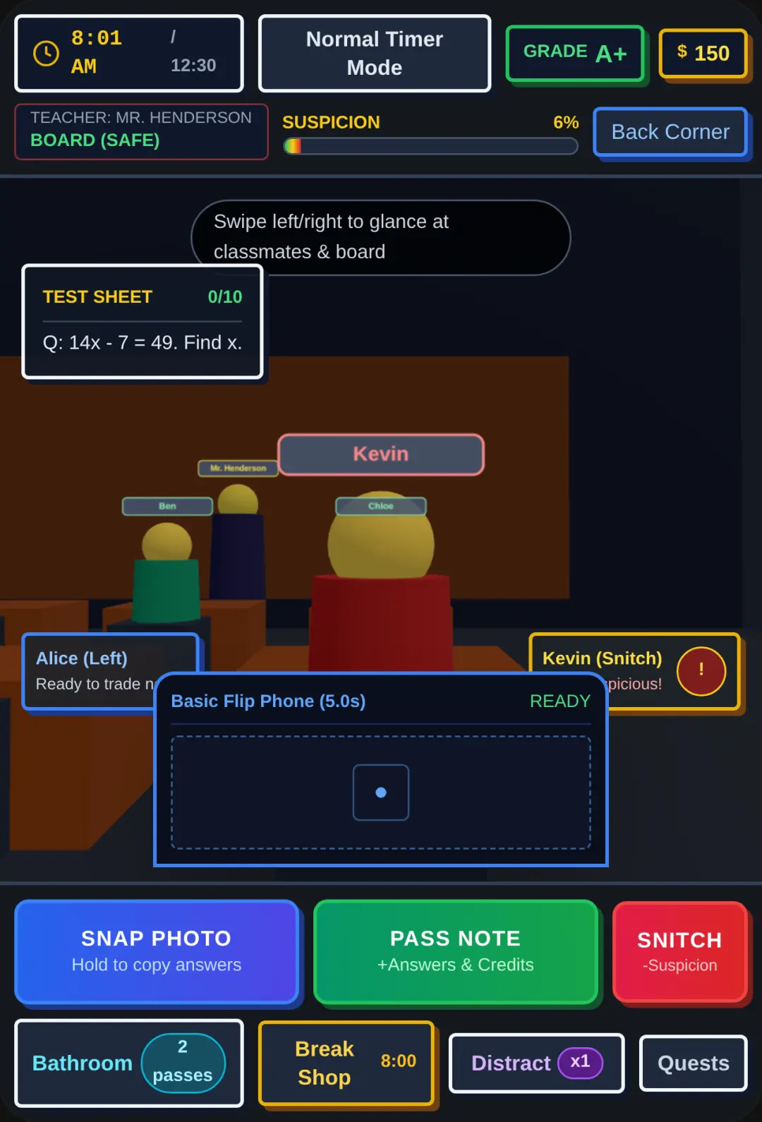 Cheater Classroom 3D: Stealth & Snitch cover