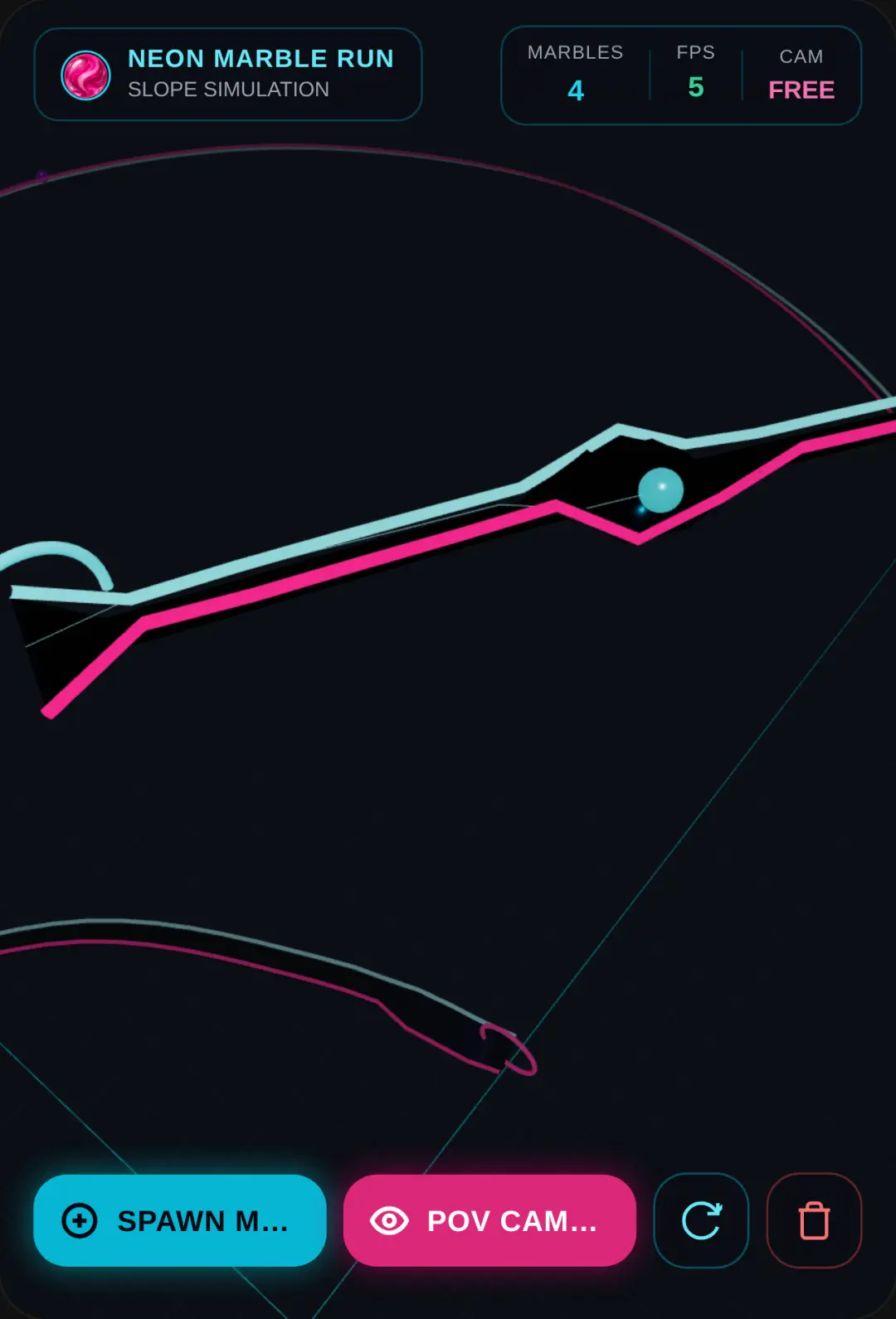 Neon Marble Run - 3D Slope Simulation cover