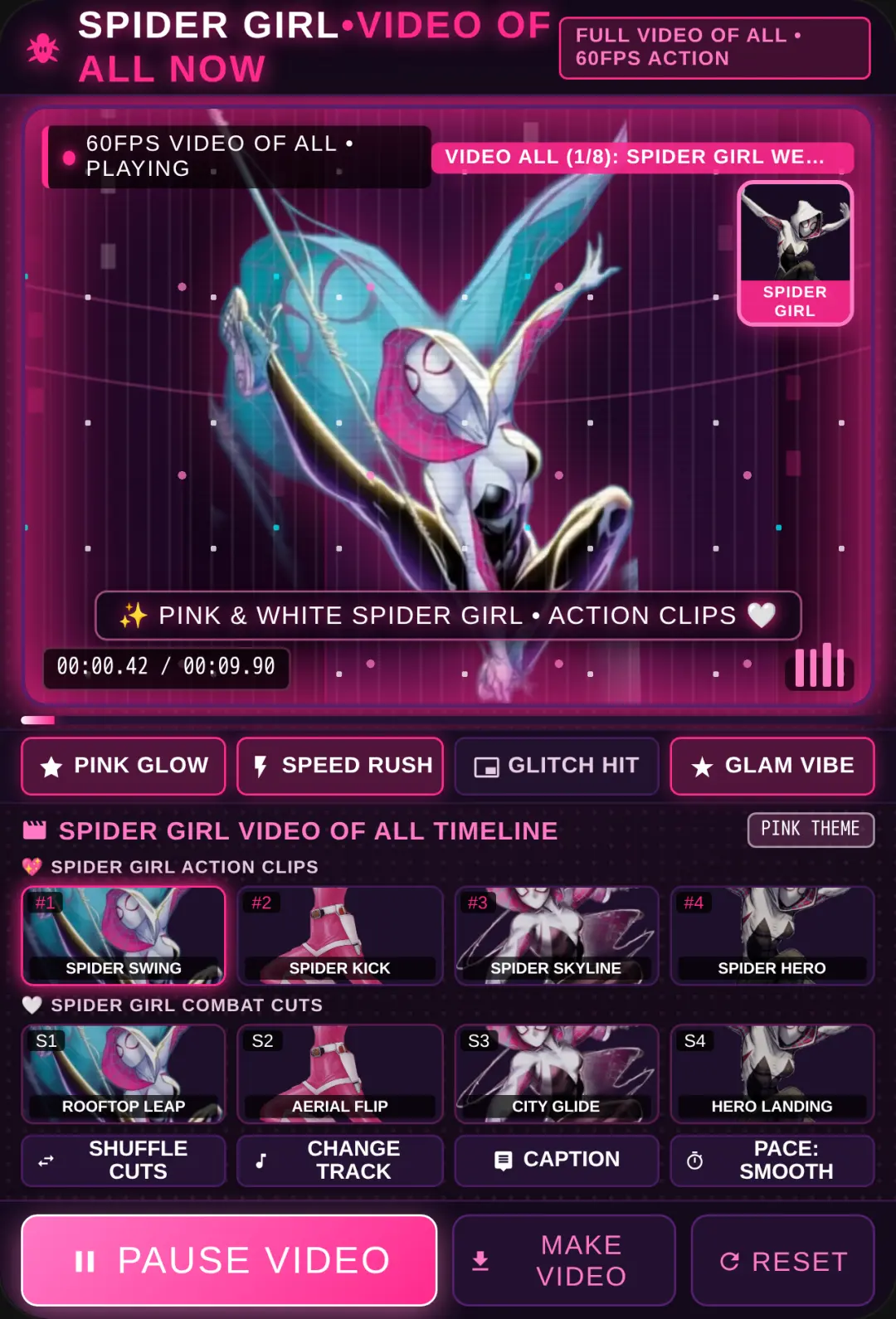 Pink and White Spider Girl Edit Suite cover