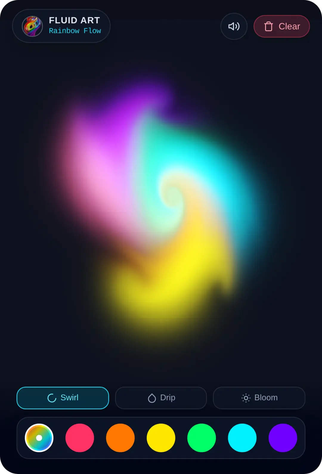 Rainbow Fluid Flow - Fluid Art cover
