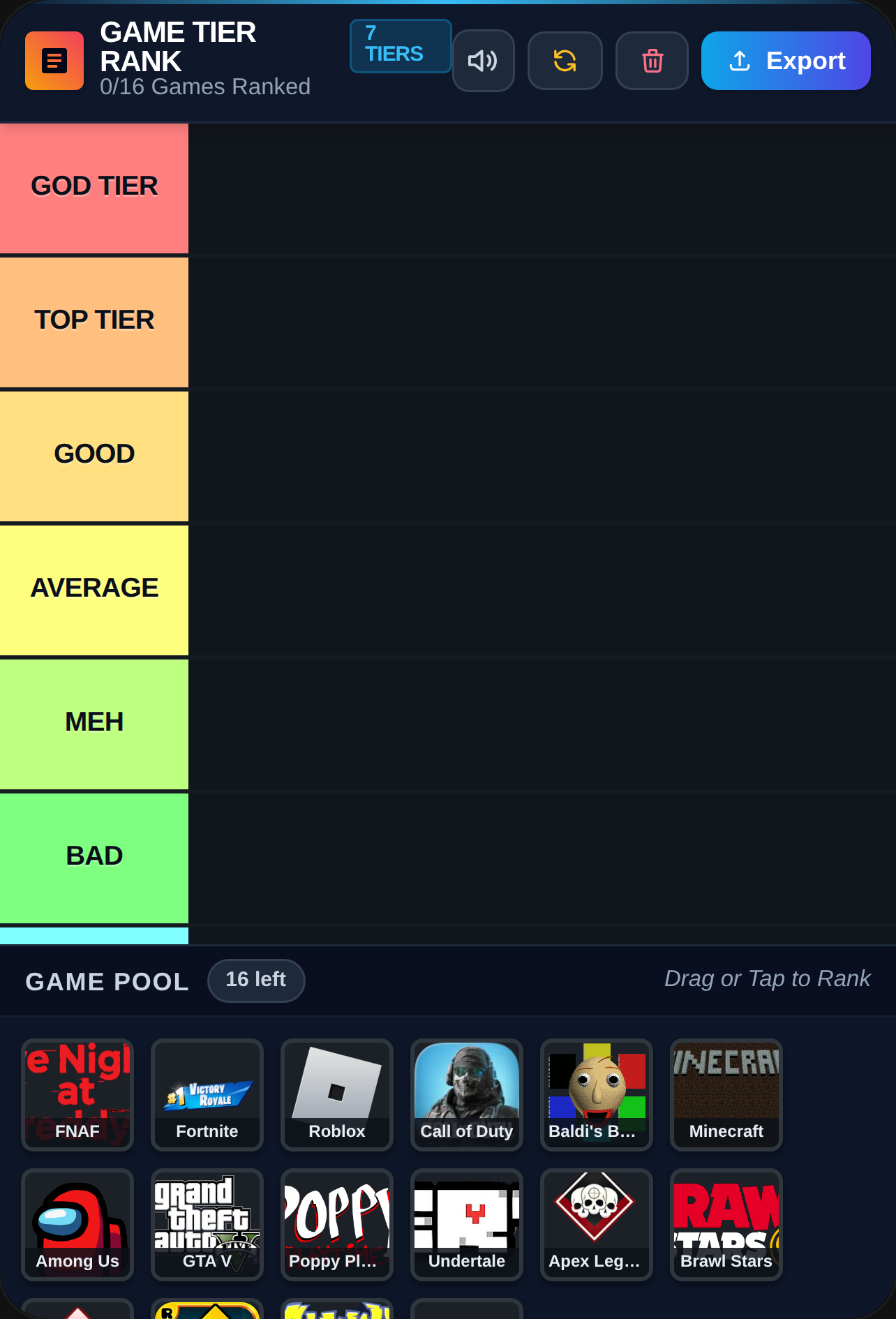 Ultimate Gaming Tier List cover