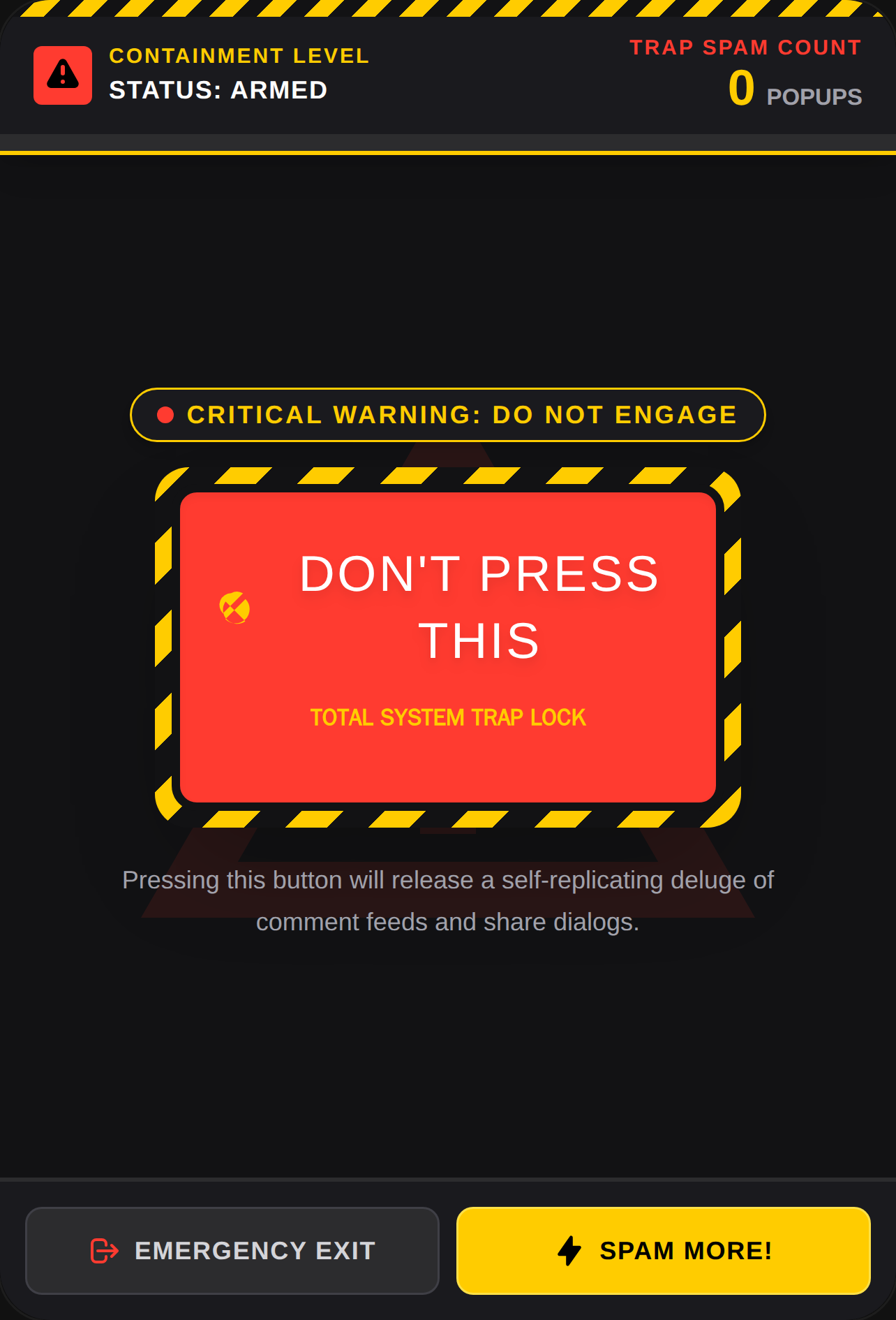 DON'T PRESS THIS cover
