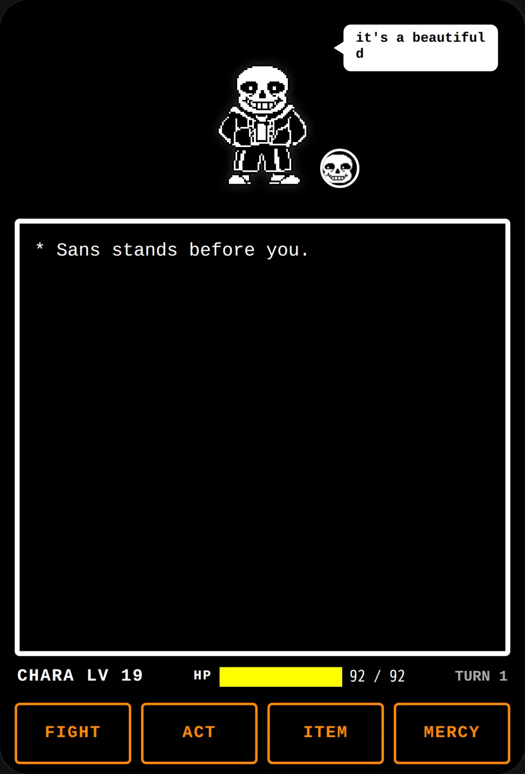 Sans the hardest boss (game) lock in cover