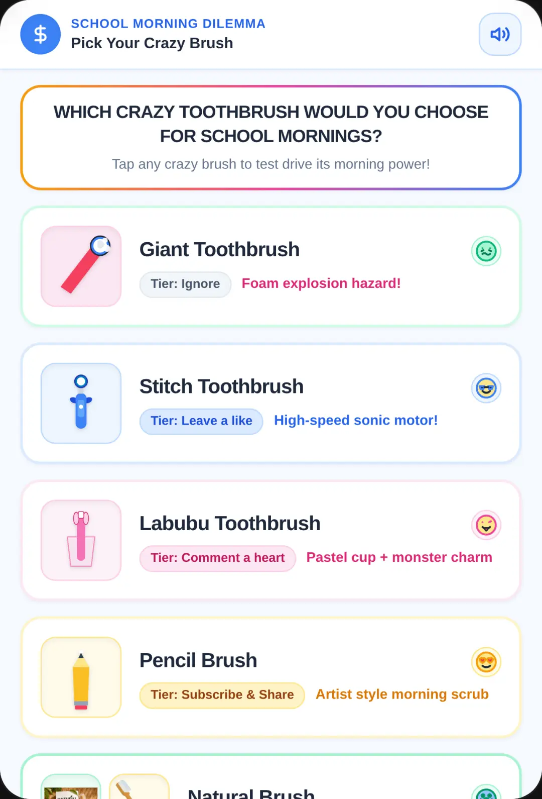 Crazy Toothbrush: School Morning Choice cover