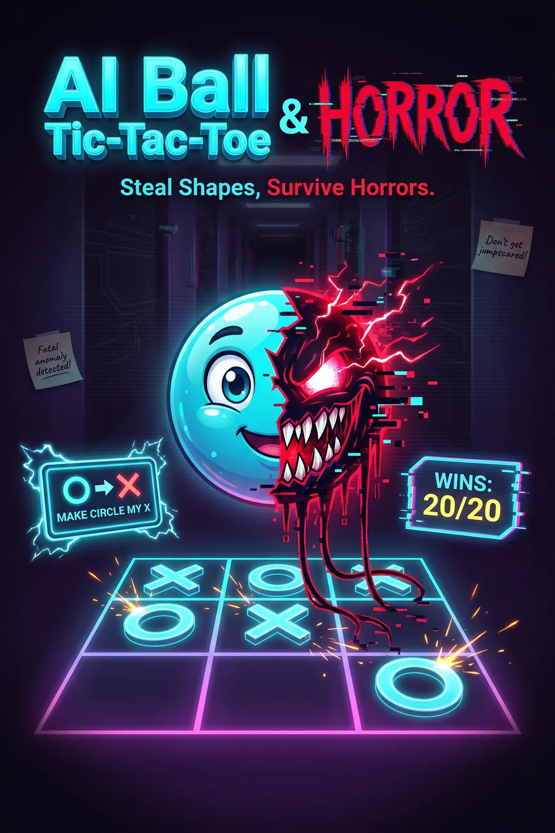 AI Ball Tic-Tac-Toe & Horror # # #