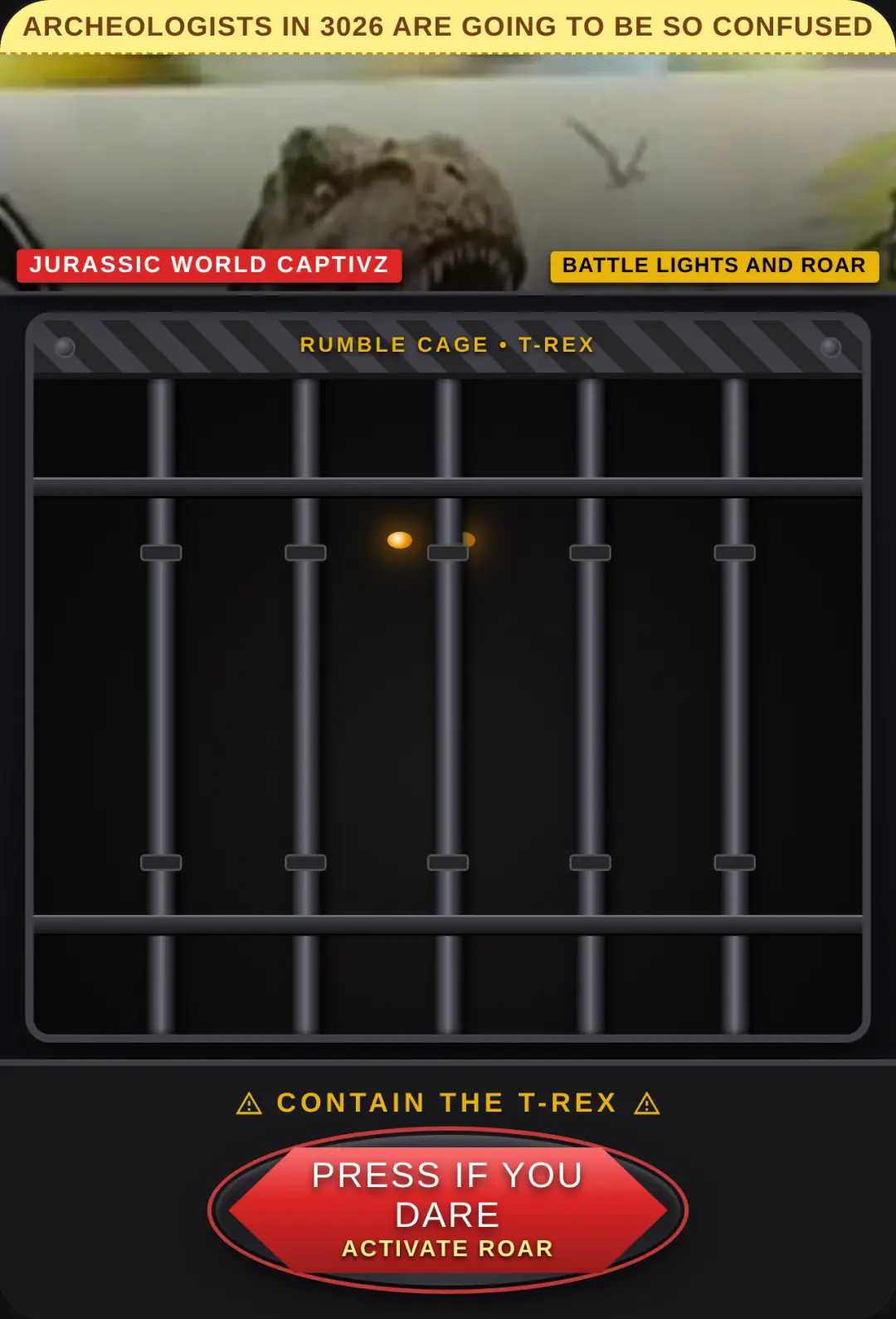 Defective T-Rex Rumble Cage cover