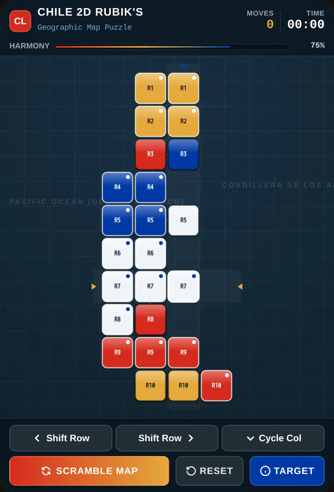 Chile 2D Rubik's Map Puzzle cover