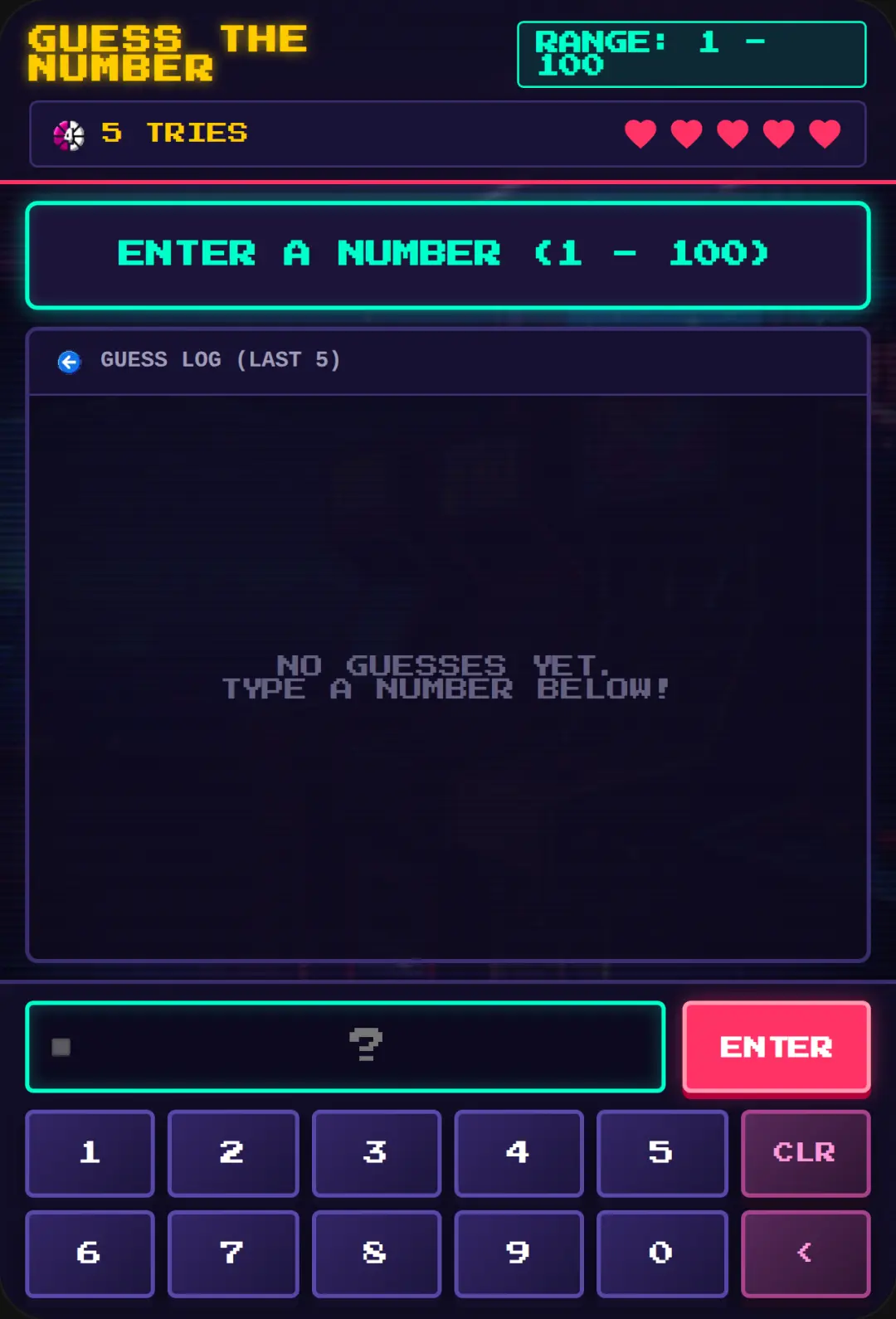 Guess The Number - 2D Retro Arcade great Chlanging cover