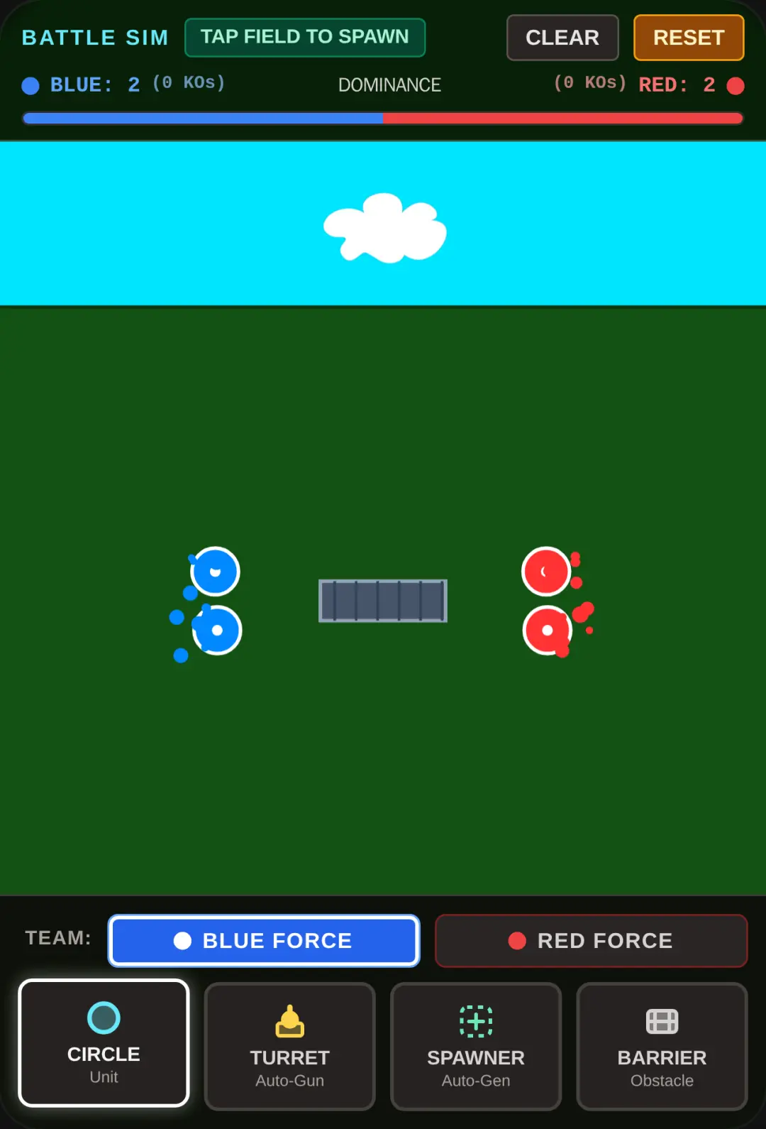 Minimalist Vector Warfare - Blue vs Red cover