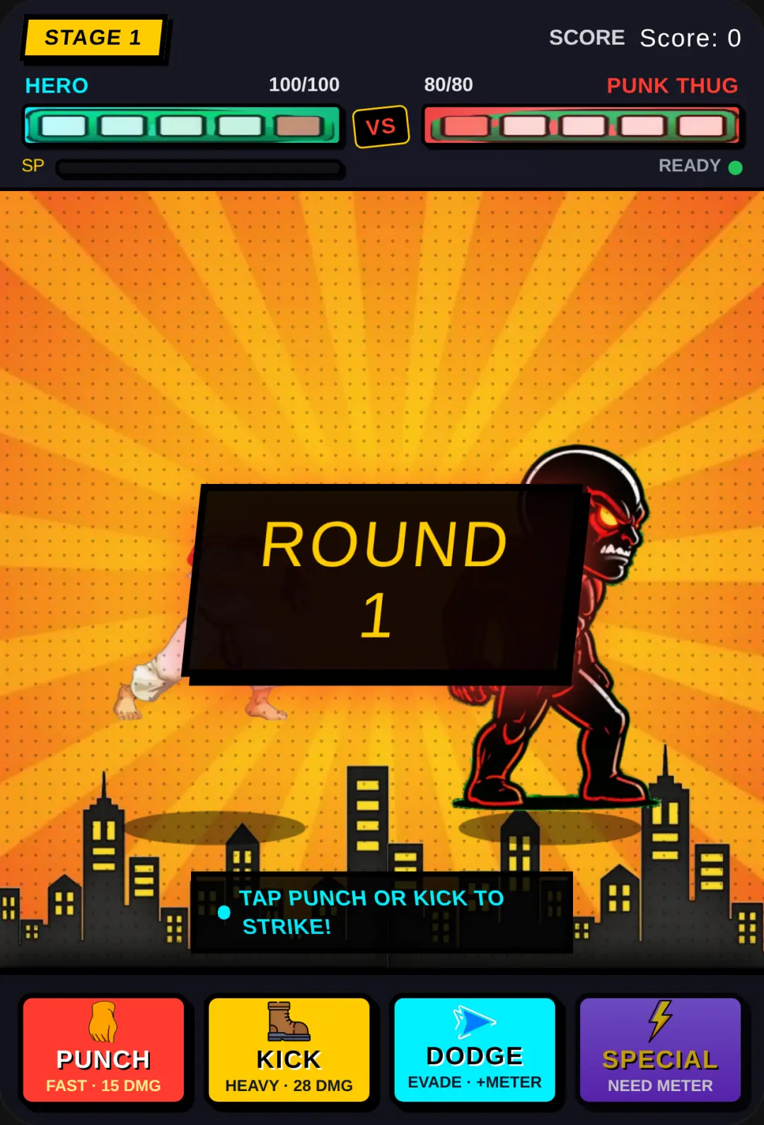 COMIC BRAWLER - Easy Arcade Fighter game for children cover