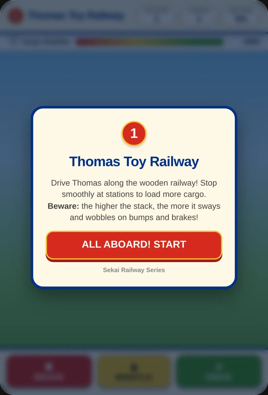 Thomas Cargo Wobble Railway cover