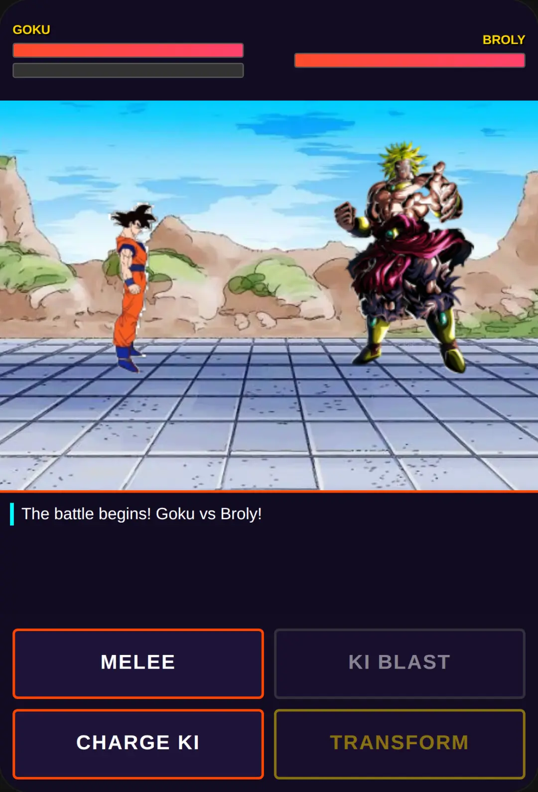 Goku vs Broly: Epic Duel cover