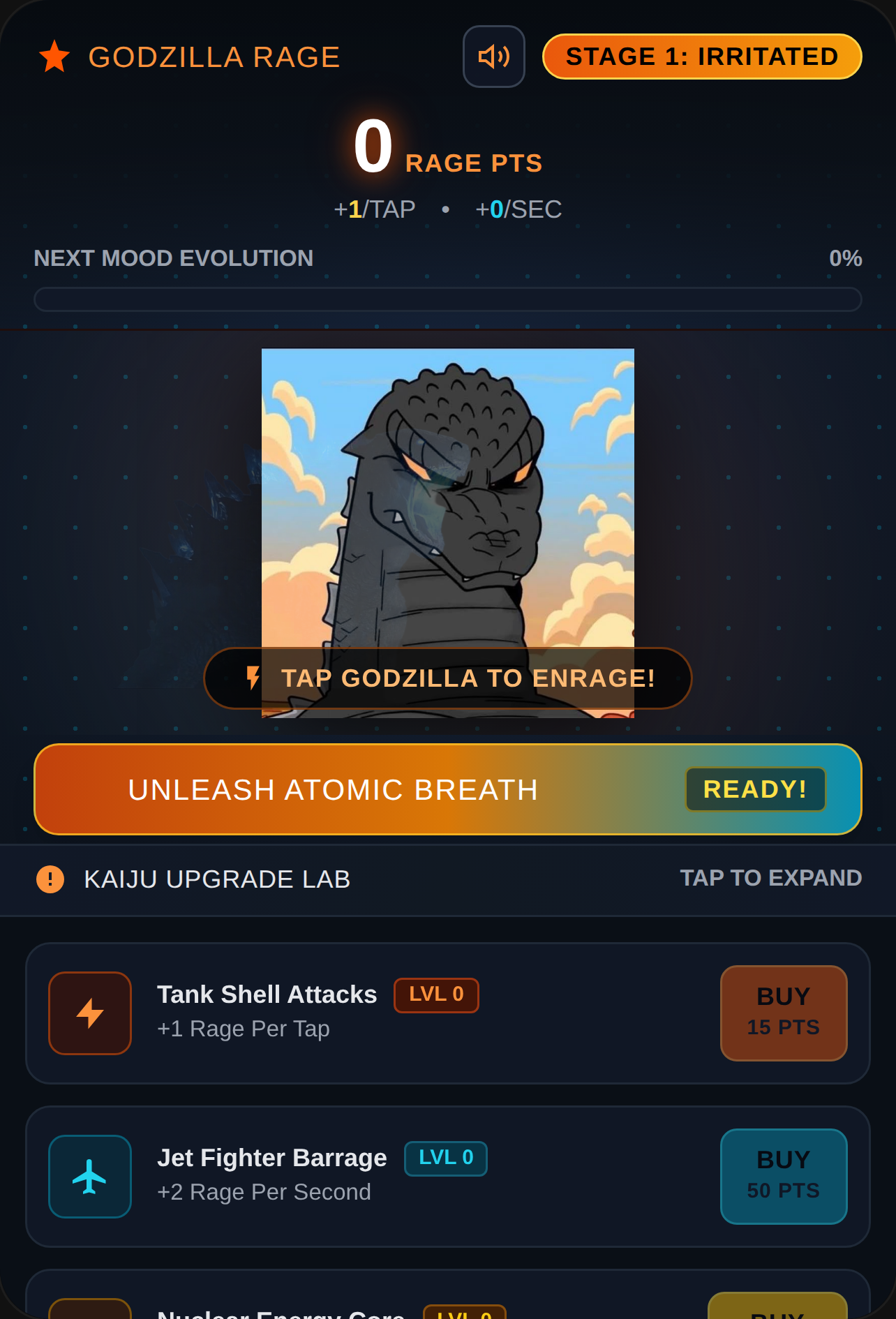 Godzilla Anger Clicker cover