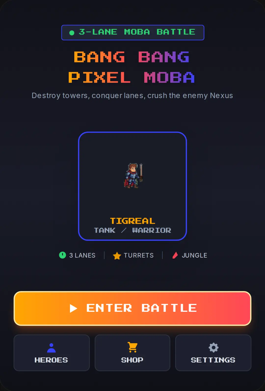 Bang Bang Pixel MOBA cover