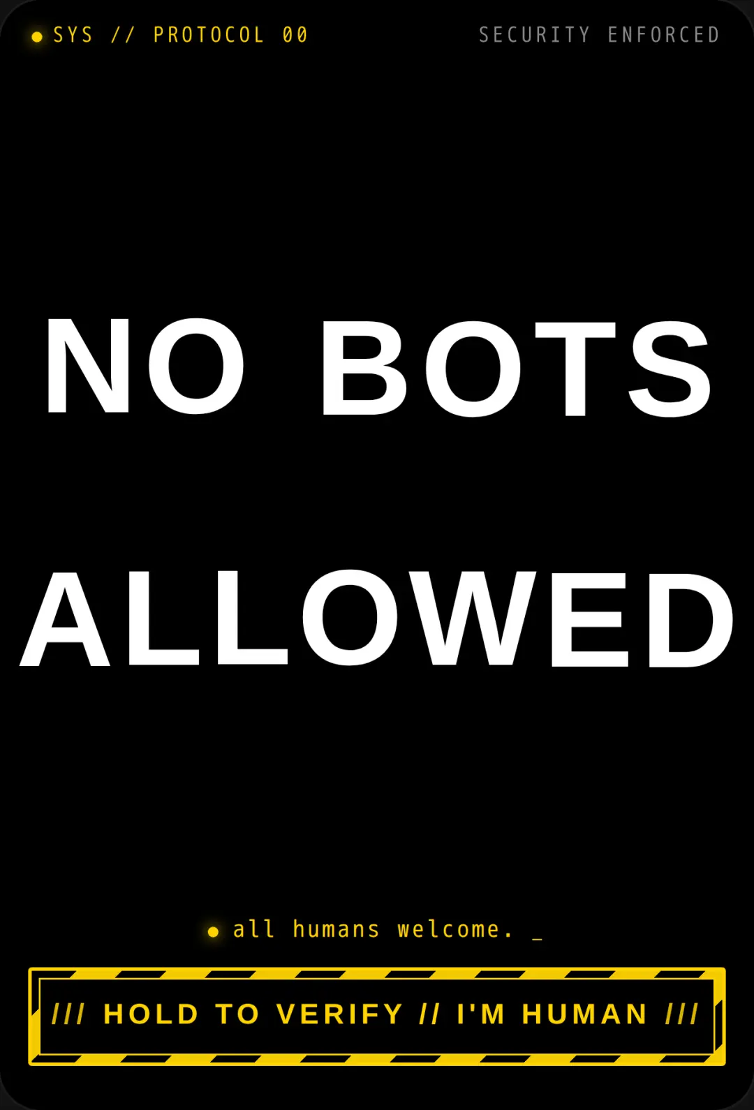 NO BOTS ALLOWED cover